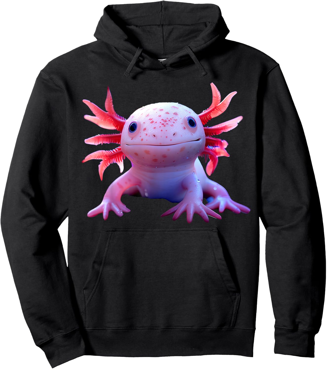 Axolotl Kleiner Querzahnmolch Schwanzlurch Süßer Axolotl Hoodie - Hoodie | Black