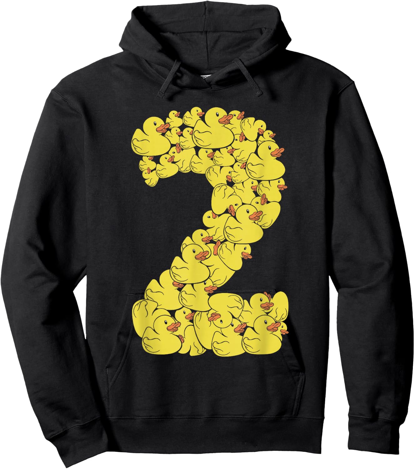 Rubber Ducky 2 Year Old Quack Birthday Rubber Duck Hoodie - Hoodie | Black