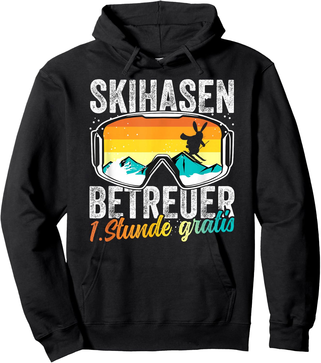 Ski Bunny Caregiver Ski Holiday Ski Instructor Apres Ski Party , black Hoodie - Hoodie | Black