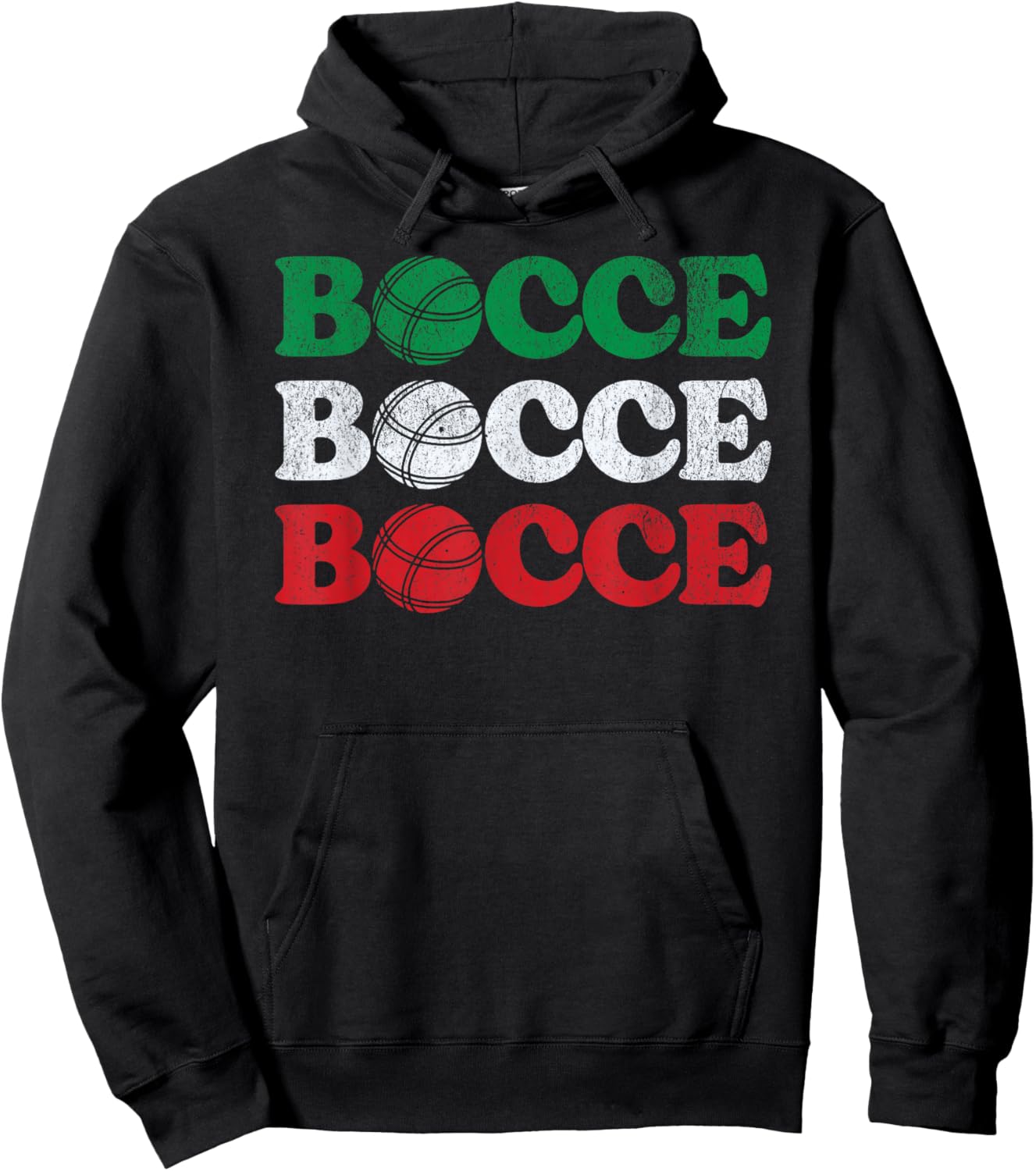 Retro Bocce Ball Lawn Bowling Game Enthusiast Boule Boccia Hoodie - Hoodie | Black