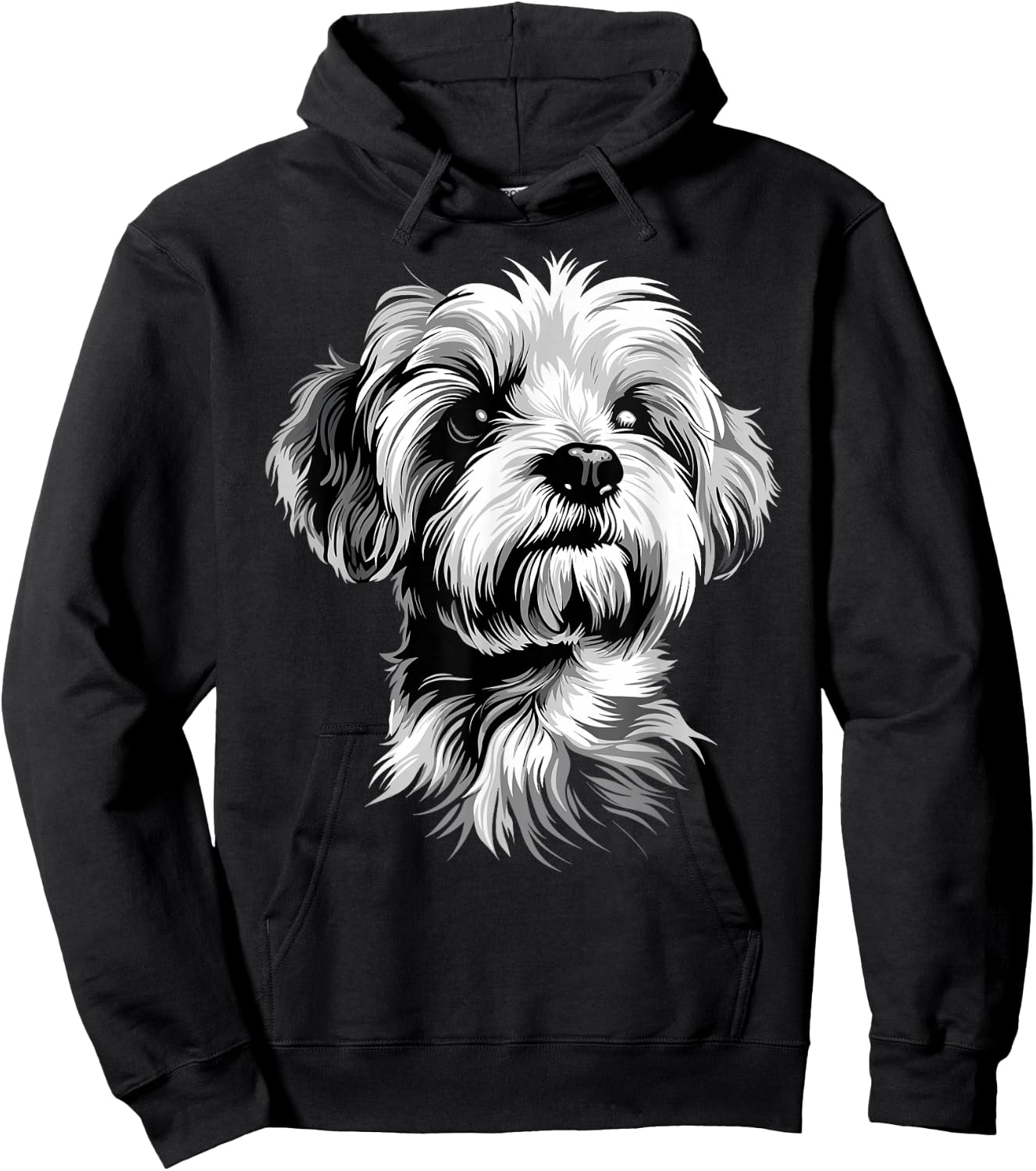 Bichon Maltese Small Dog Bichon Maltese Love Cute , Black, S Hoodie - Hoodie | Black