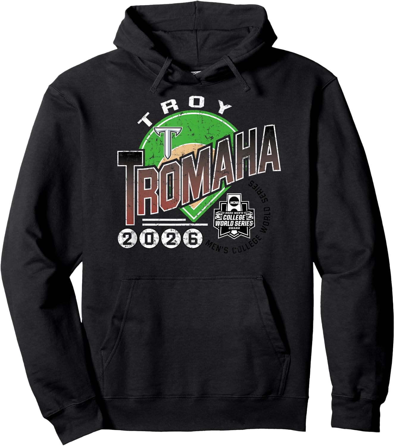 Troy Trojans College World Series 2026 Baseball CWS Tromaha Hoodie - Hoodie | Black