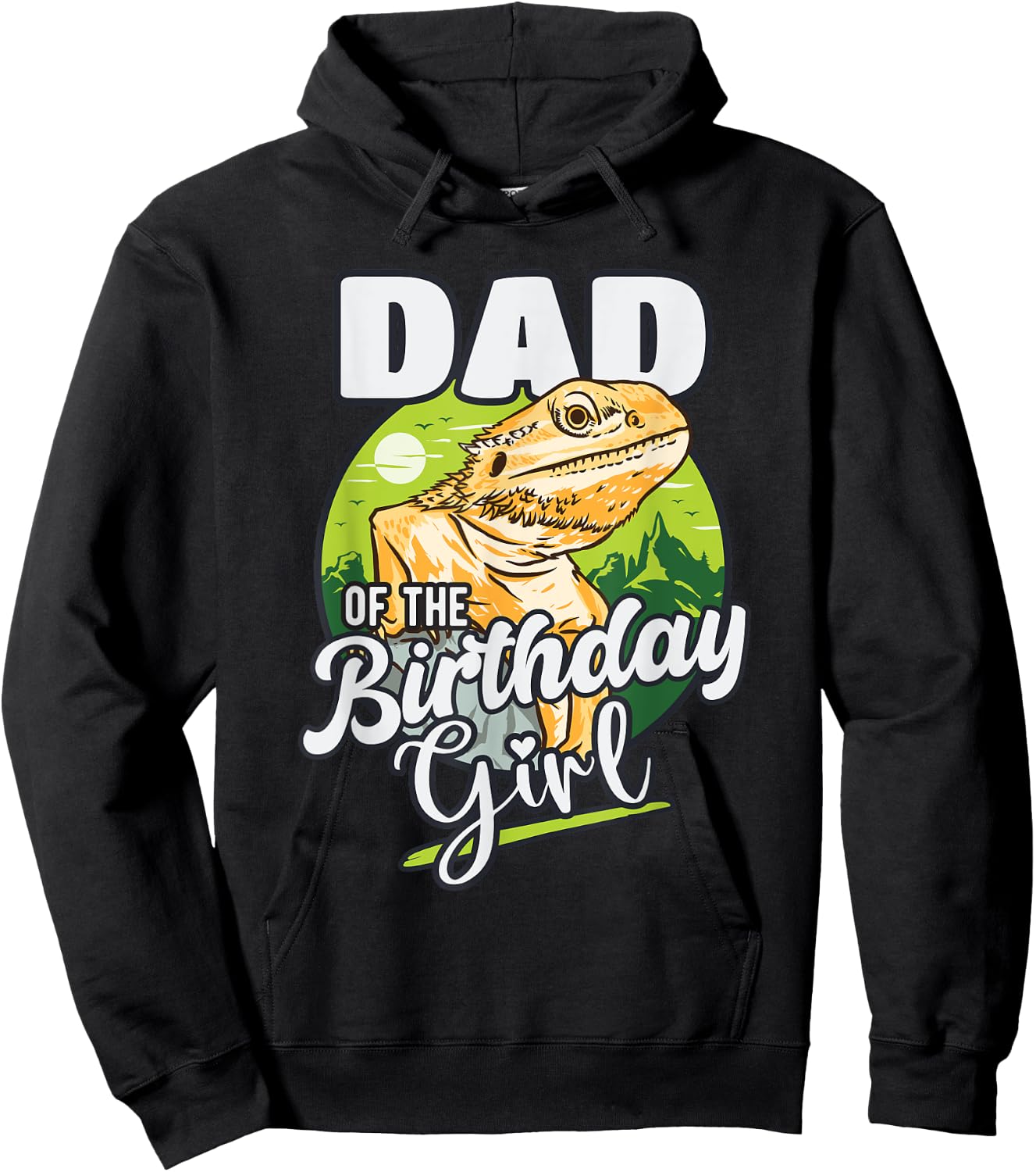 Dad of the Birthday Girl - Matching Reptile Birthday Party Hoodie - Hoodie | Black