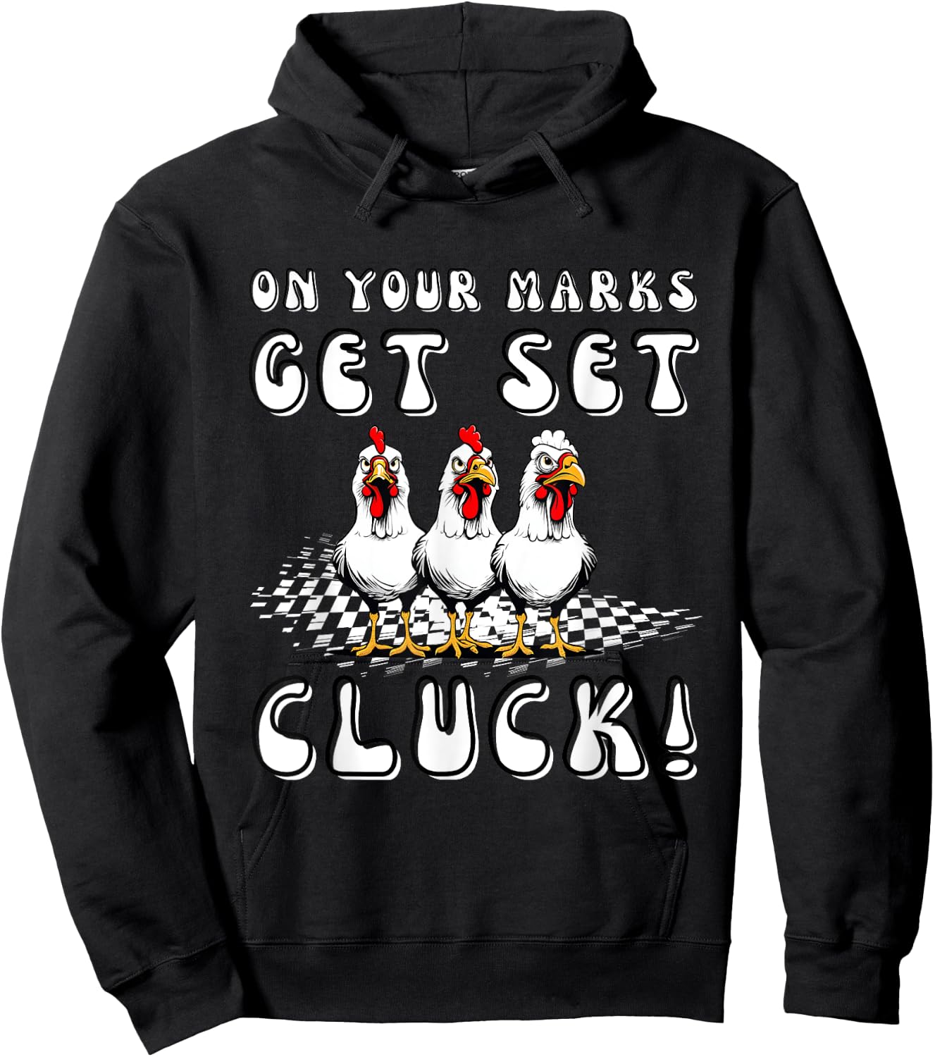 Chicken Races Chicken Running Team funny chicken Racing Hoodie - Hoodie | Black