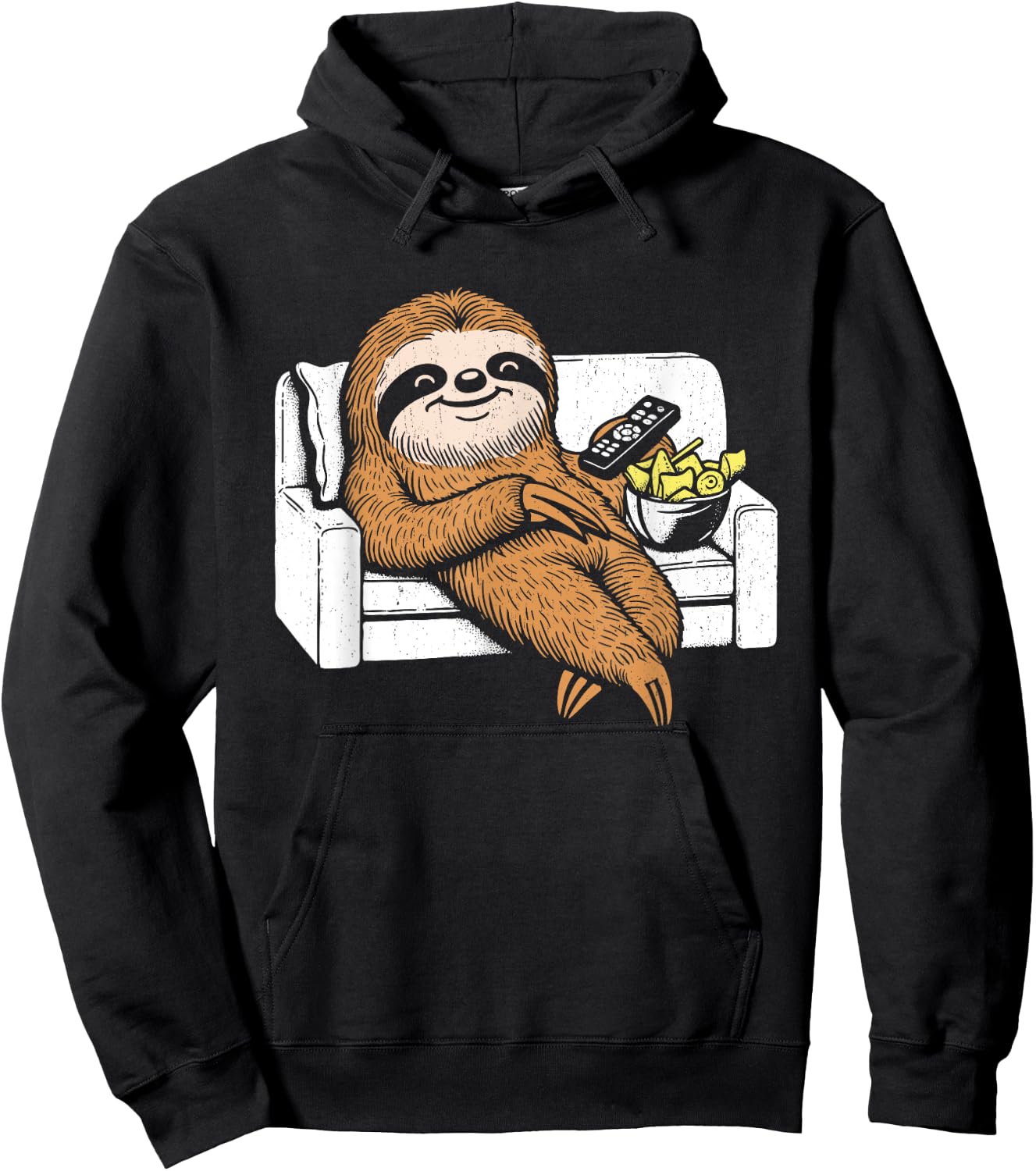 Lazy Lazy Watching TV Funny Lazy Animal Lover Humor , Black, S Hoodie - Hoodie | Black