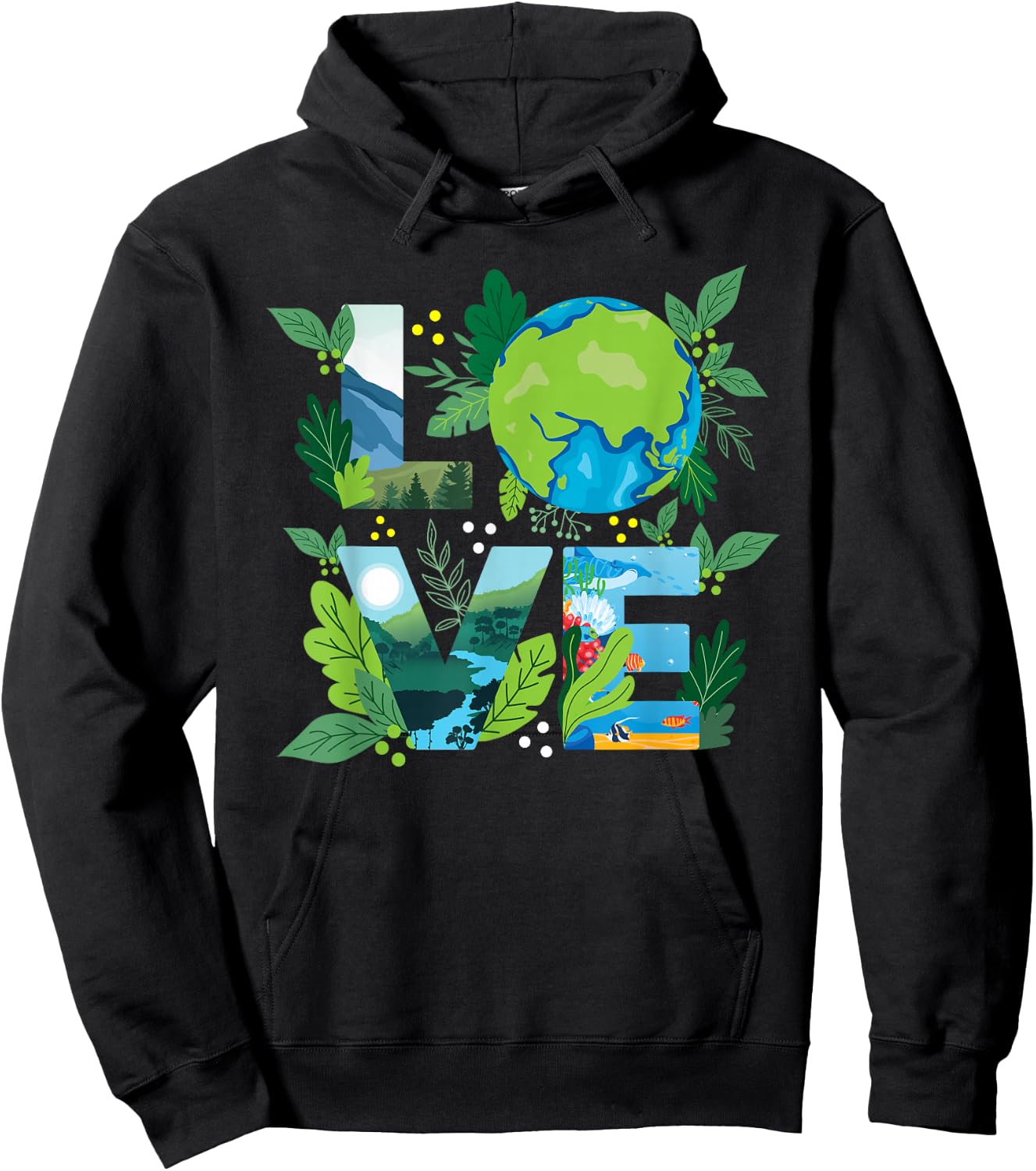 Love World - Environmental Protection Earth Day Climate Hoodie - Hoodie | Black