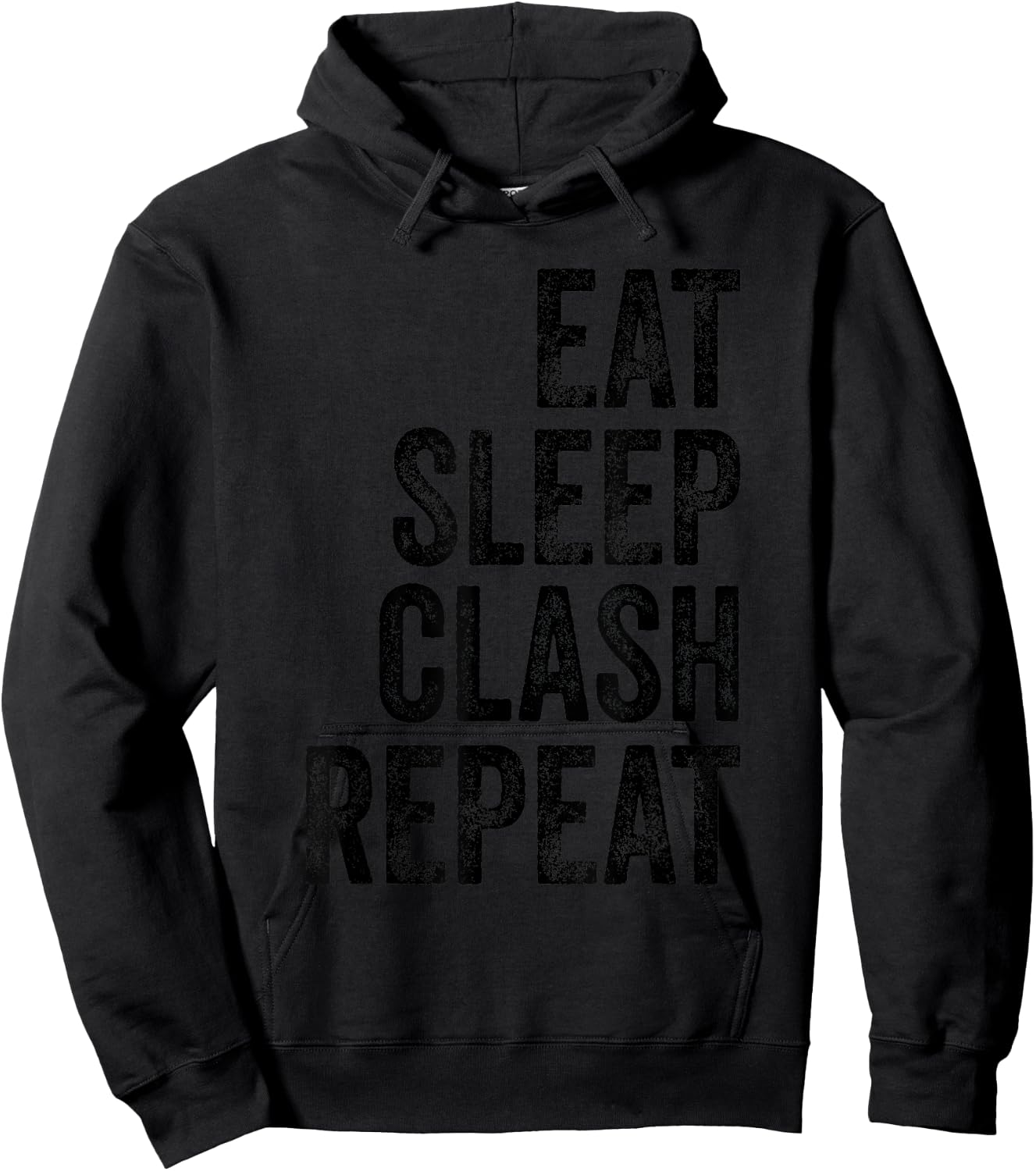 Vintage Gaming Clan - Eat Sleep Clash Repeat Hoodie - Hoodie | Black