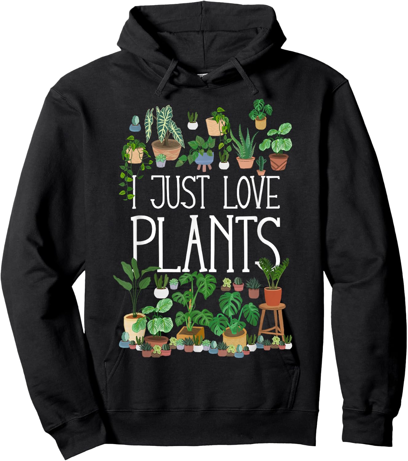 I Just Love Plants Hoodie - Hoodie | Black