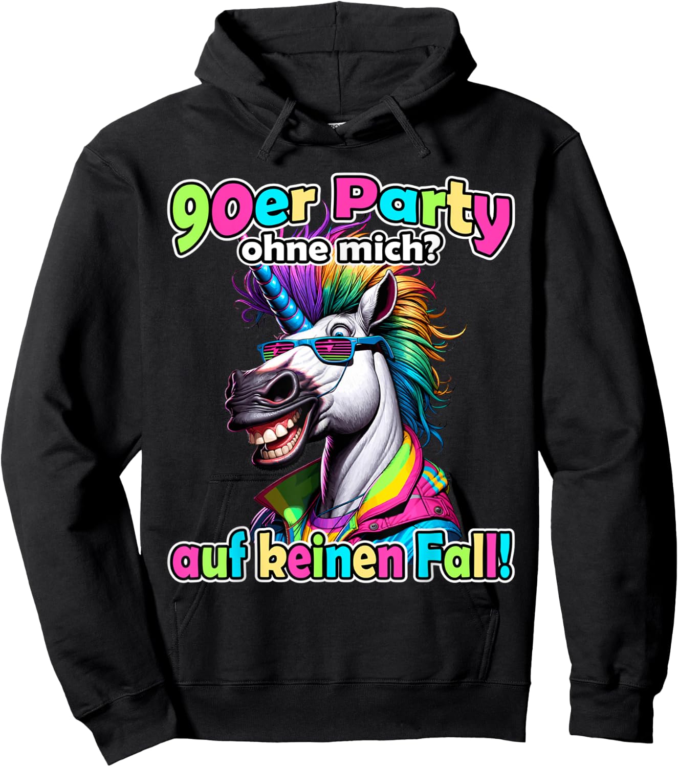 90s Outfit, Men's Themed Party, 90s Outfit, Women's , black Hoodie - Hoodie | Black