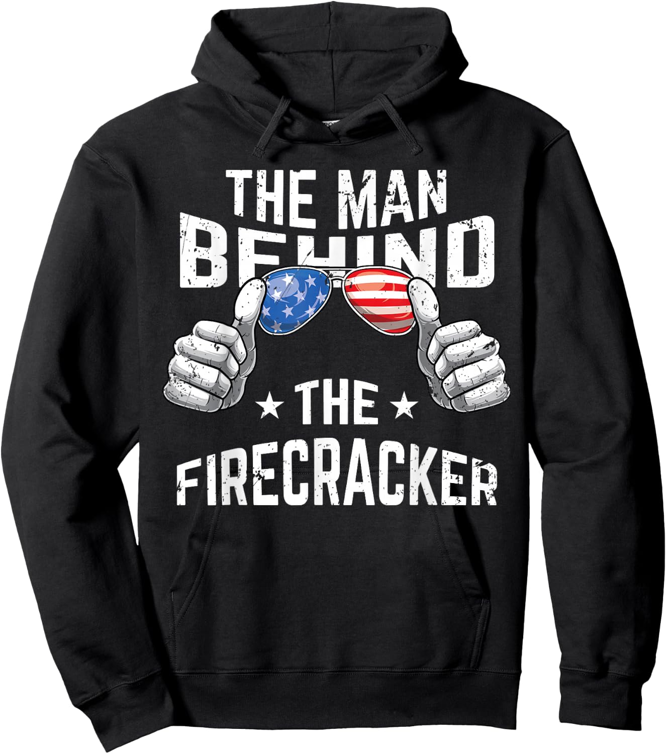 4th of July Pregnancy Shirt The Man Behind The Firecracker Hoodie - Hoodie | Black