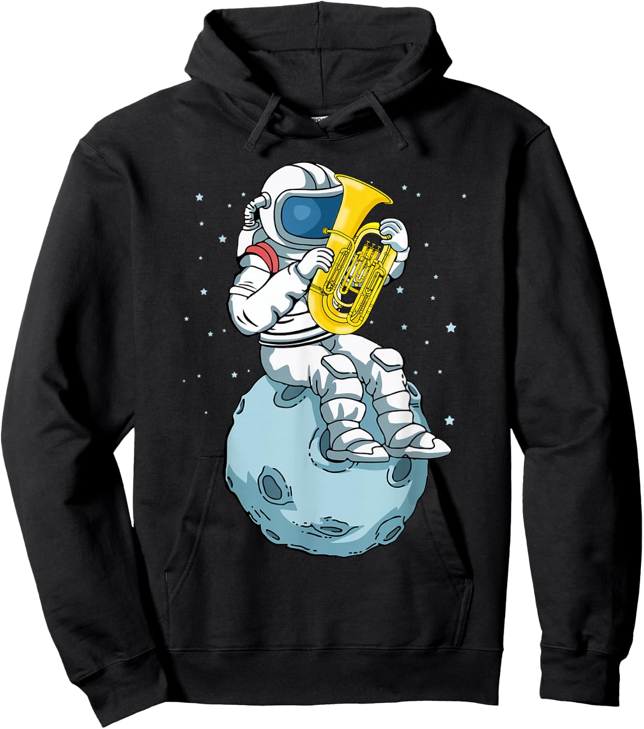 Astronaut Tuba Spieler Musikliebhaber Kinder Big Band Tuba Hoodie - Hoodie | Black
