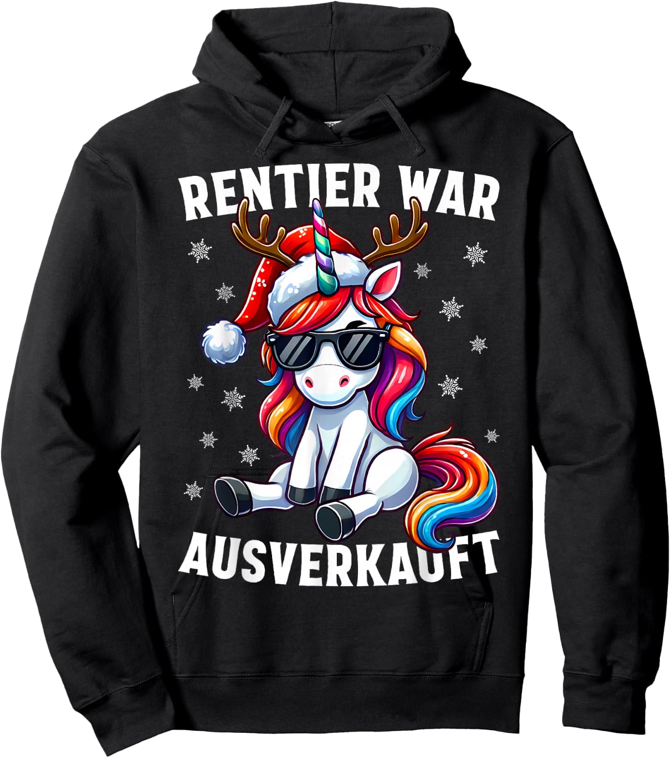 Funny Reindeer War Sold Out Funny Reindeer Christmas , black Hoodie - Hoodie | Black