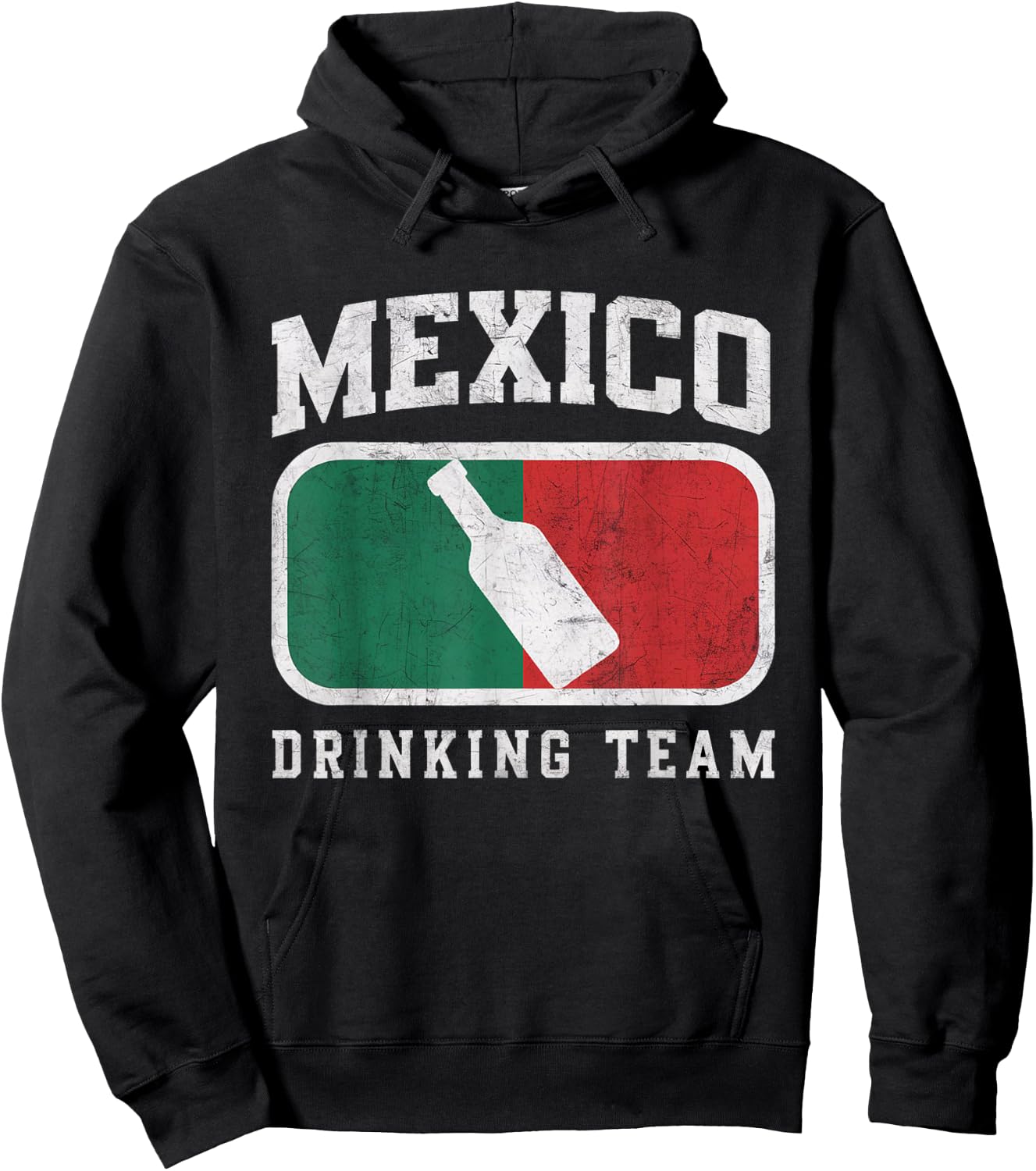 Mexican Flag Colors - Mexico Drinking Team Beer Hoodie - Hoodie | Black