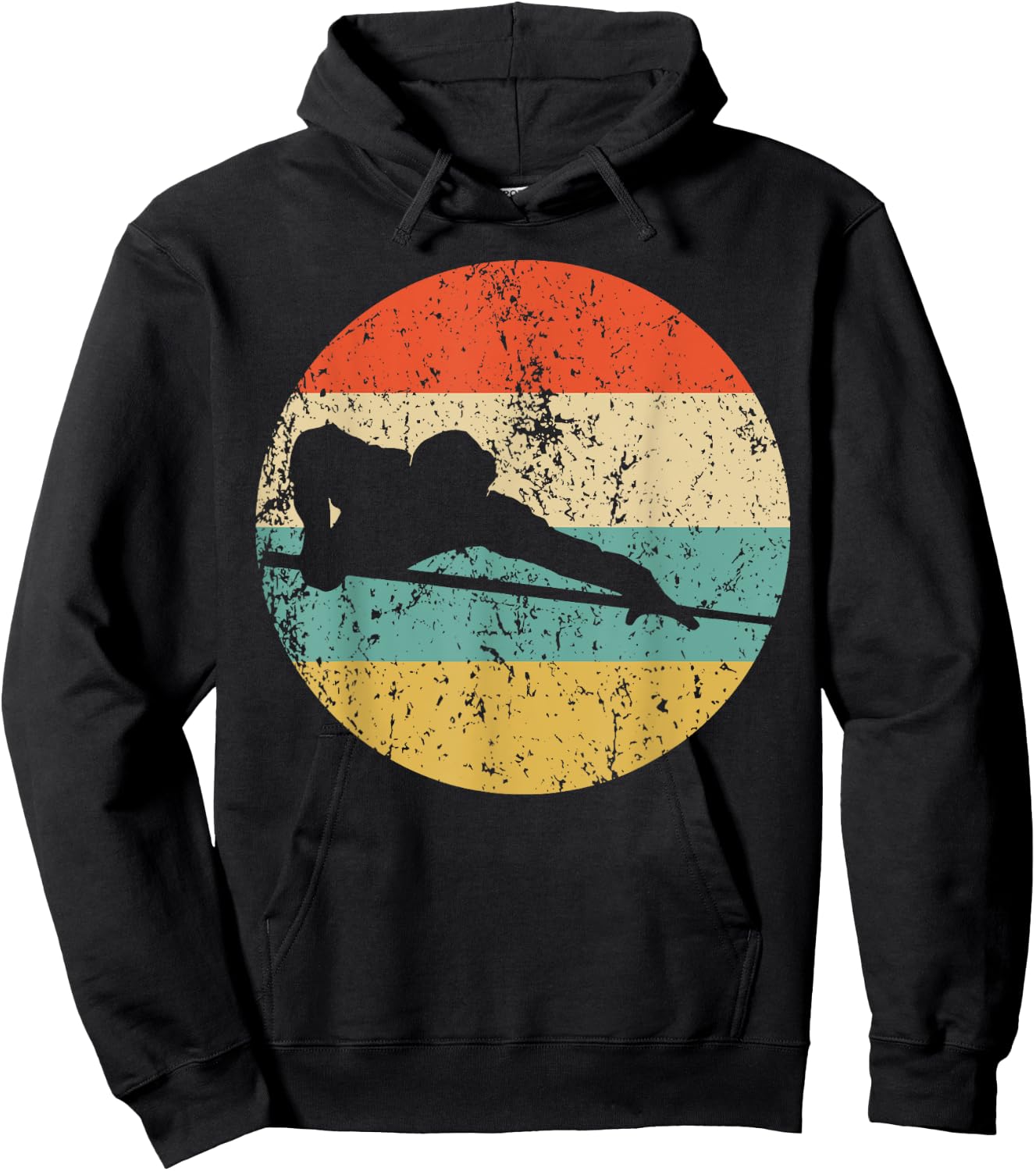 Pool Player Billiards Player Silhouette Retro Sports Hoodie - Hoodie | Black