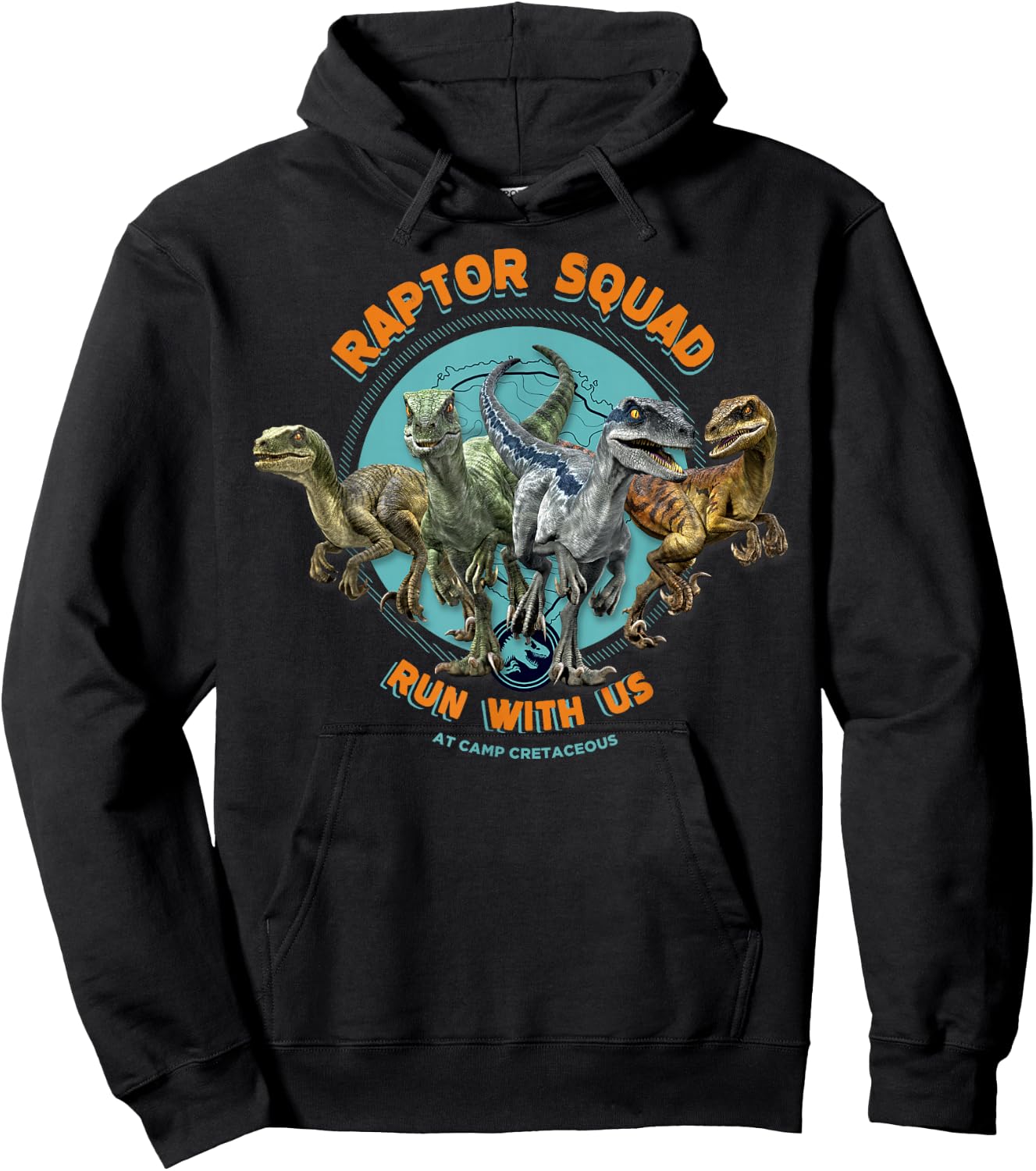 Jurassic World: Camp Cretaceous Raptor Squad Run with Us Hoodie - Hoodie | Black