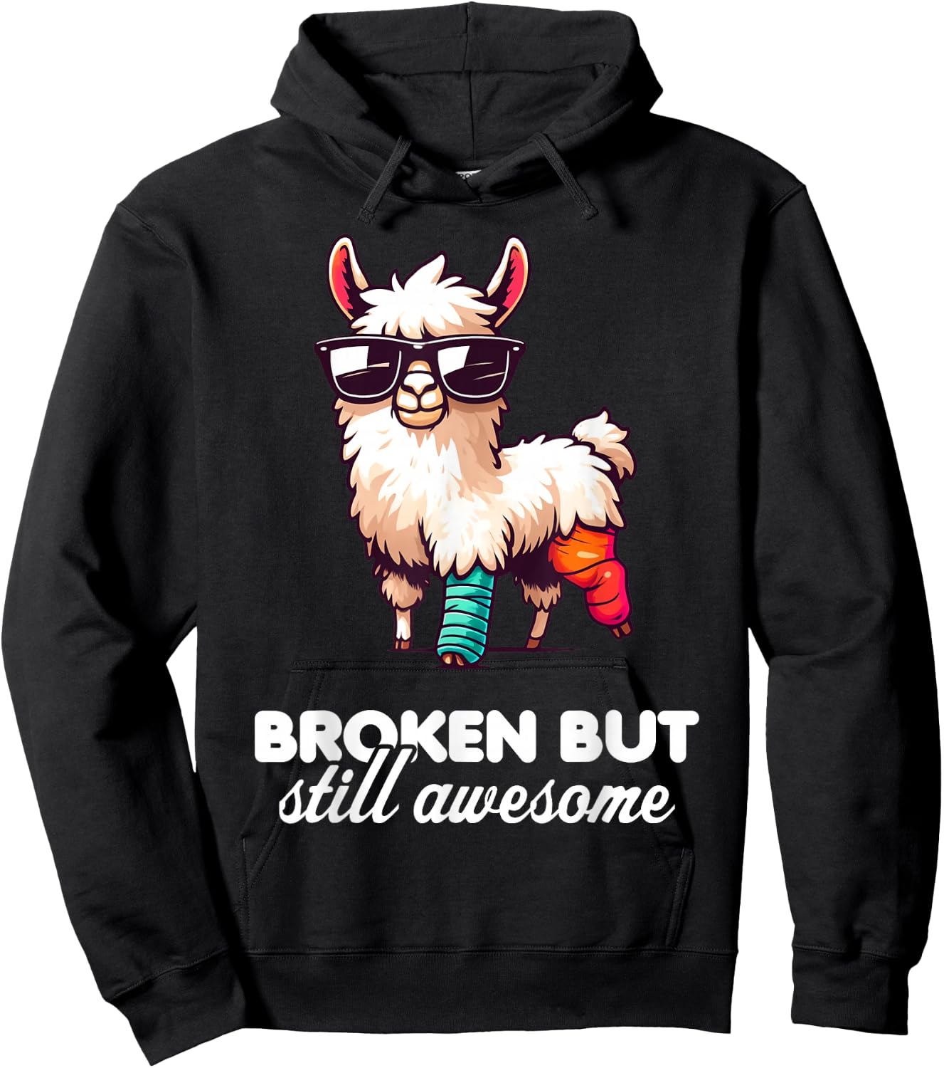 Funny Broken But Still Awesome Broken Arm Gifts For Kids Hoodie - Hoodie | Black