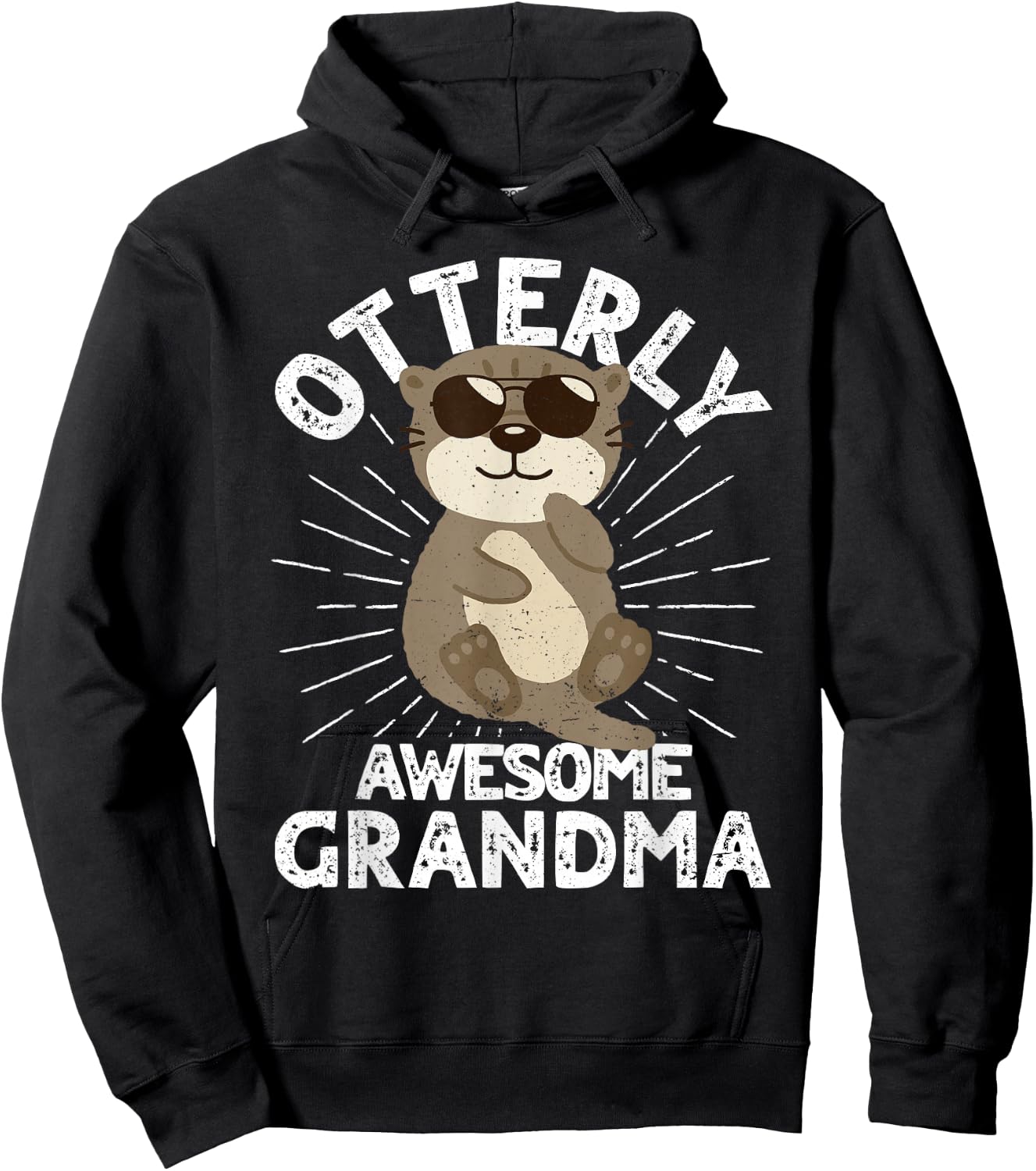 Funny Grandma Otterly Awesome Grandma Otter Hoodie - Hoodie | Black