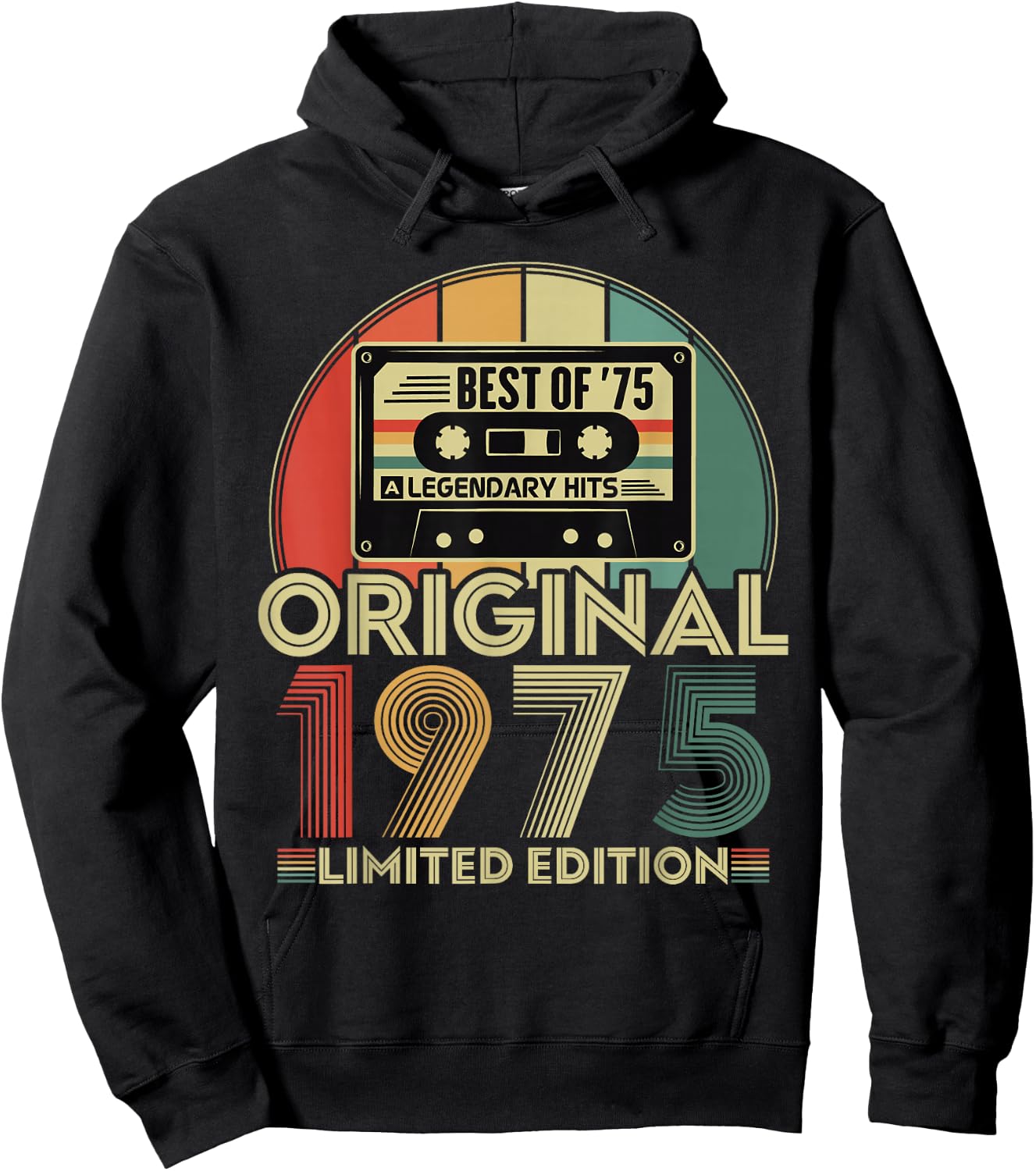 Original 1975 Vintage Birthday 50 Years Women , Black, S Hoodie - Hoodie | Black