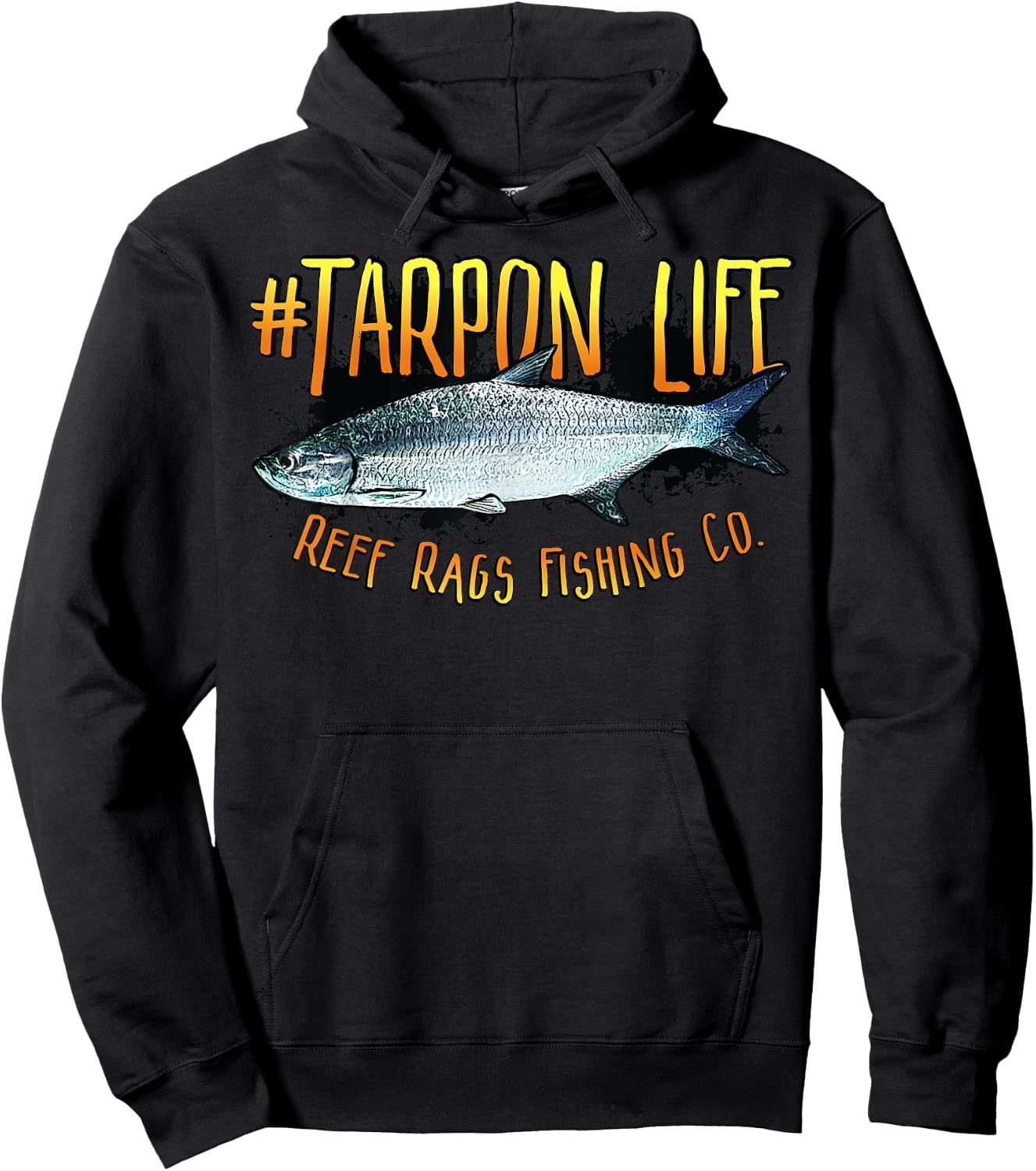 Tarpon Life Deep Sea Saltwater Fishing Hoodie - Hoodie | Black