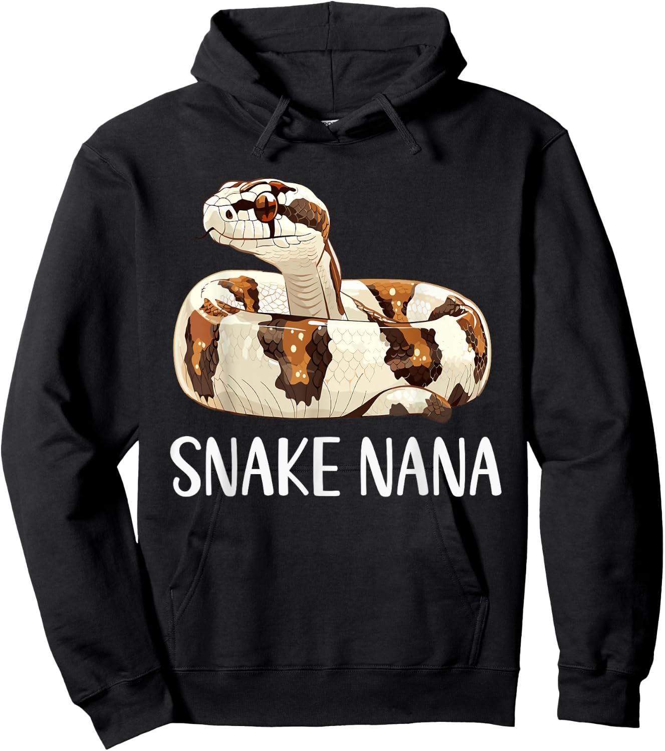 Snake Nana Funny Animals Lover Grandma Gift Mothers Day Hoodie - Hoodie | Black
