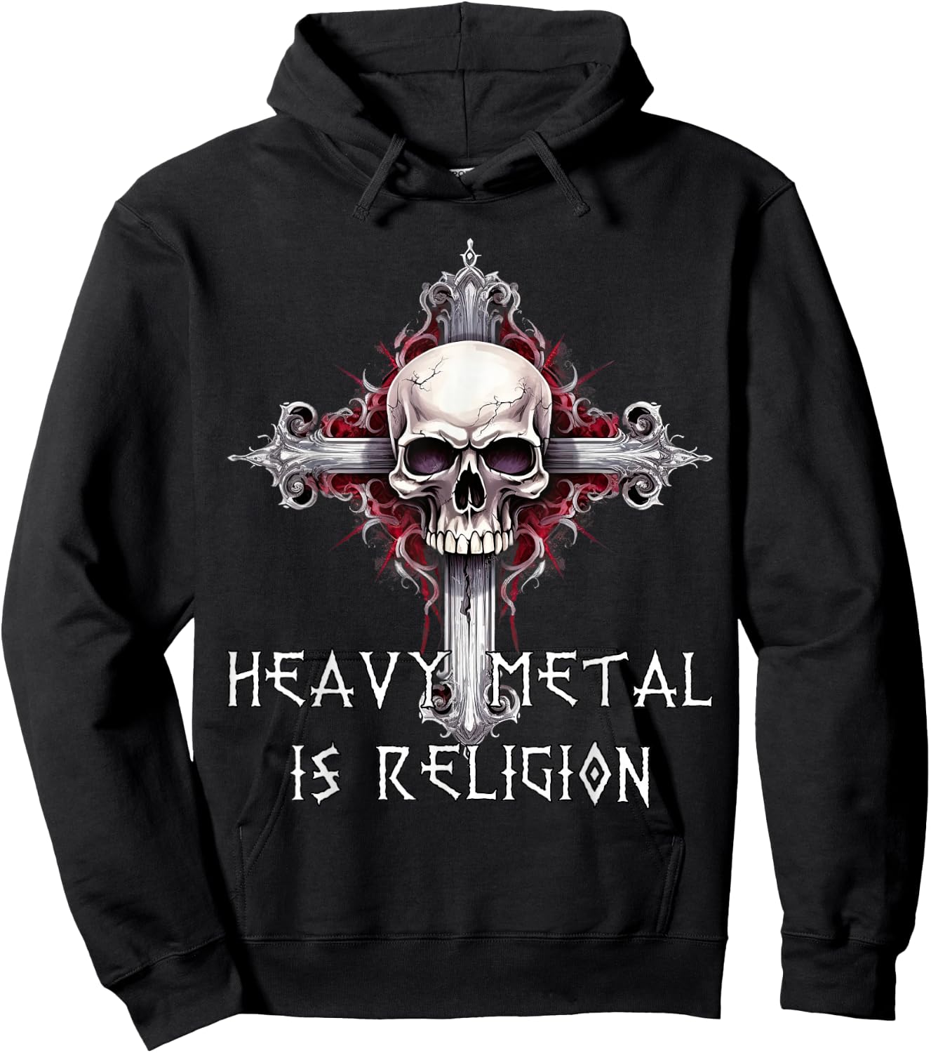 Metal Is Religion Heavy Metal Rock Music , Black, S Hoodie - Hoodie | Black