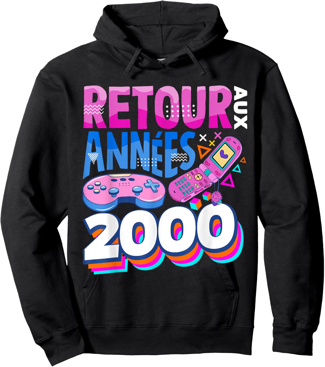 Back to the 2000s Vintage Retro 00s , Black, S Hoodie - Hoodie | Black