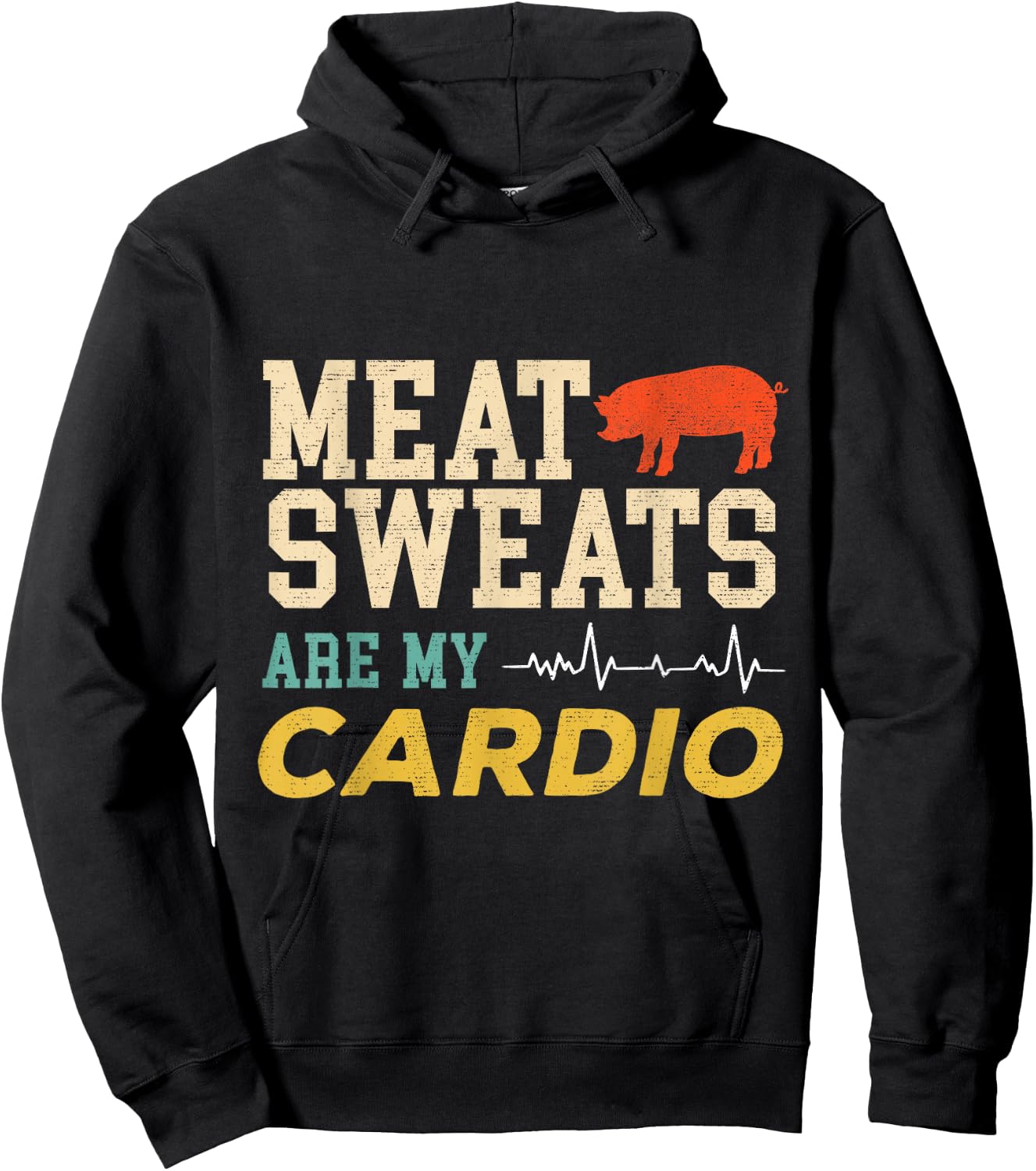 Barbeque Grill BBQ Meat Sweats Are My Cardio Meat Eater Hoodie - Hoodie | Black