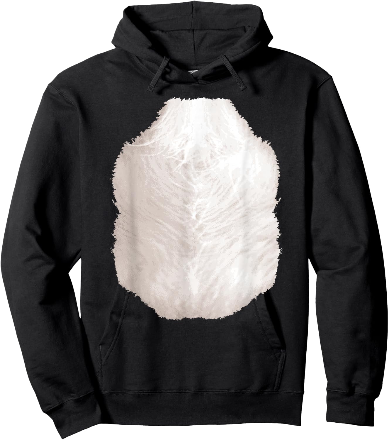 Cute Panda Chest Hair Halloween Costume Hairy Belly Picture Hoodie - Hoodie | Black