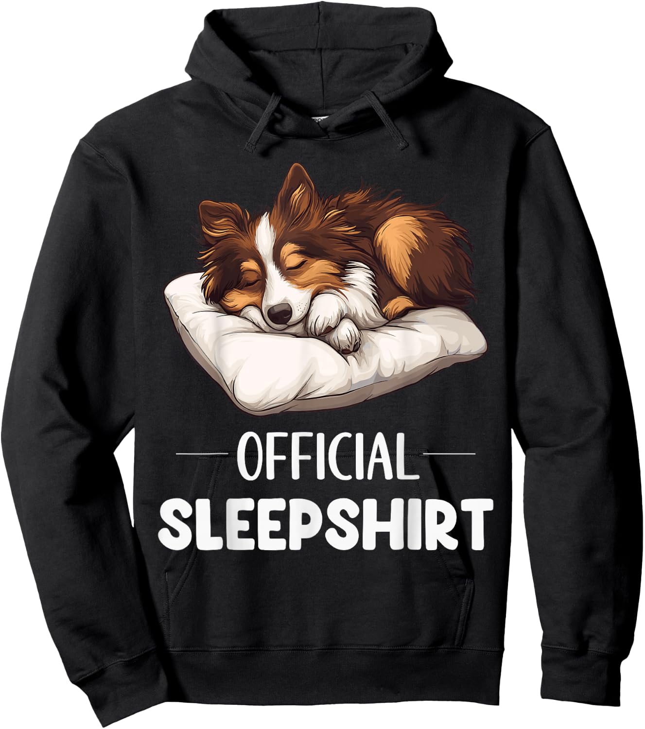 Official Sheltie Sleepshirt Cute Dog Lover Pyjamas Sleepwear Hoodie - Hoodie | Black