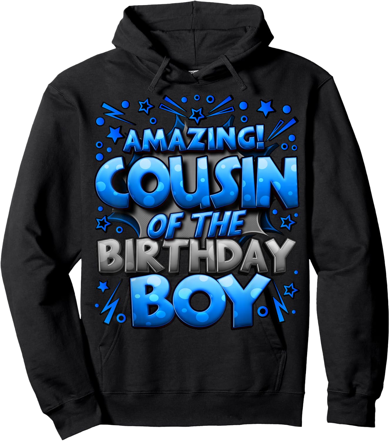 Cousin of the Birthday Boy Matching Family Cousin Hoodie - Hoodie | Black