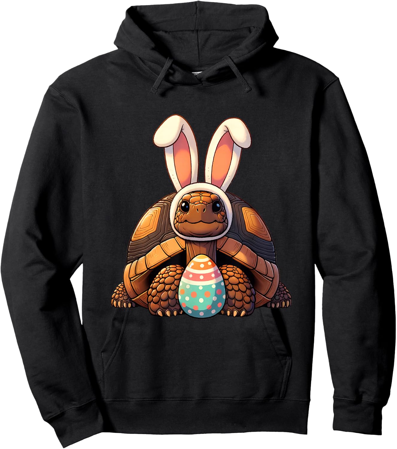 Funny Easter Tortoise Lovers Egg Eggs Bunny Rabbit Funny Hoodie - Hoodie | Black