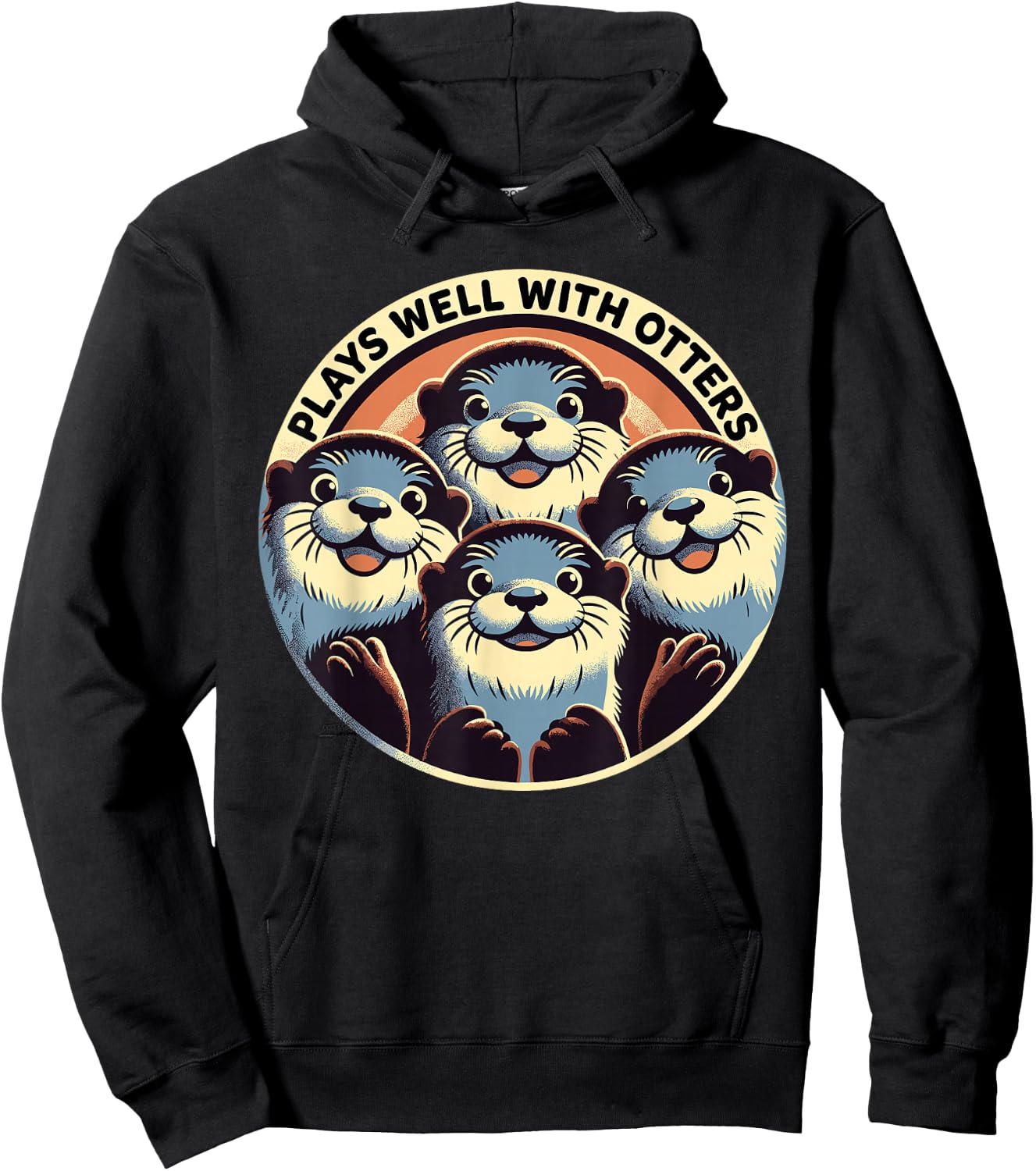 Plays Well With Otters Hoodie - Hoodie | Black