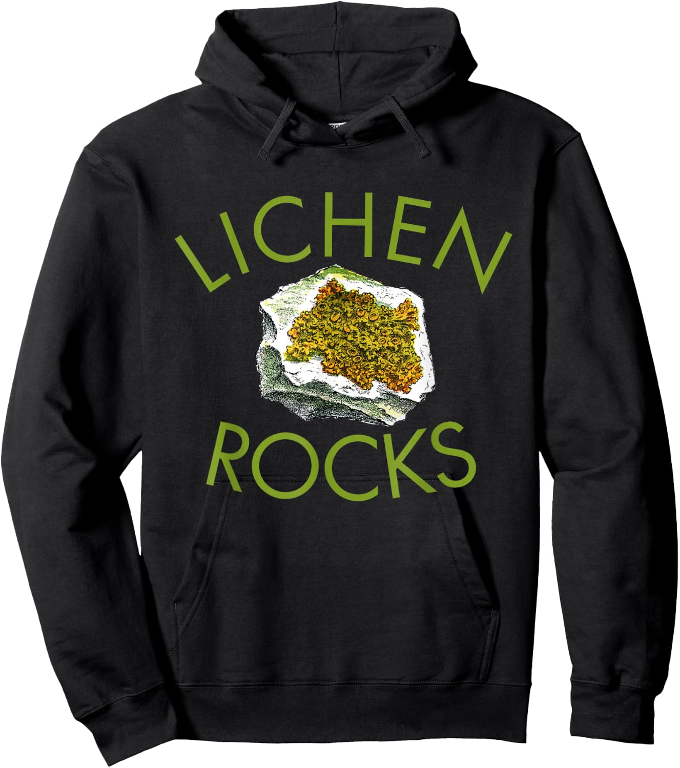 Lichen lover shirt, botanist shirt, lichen rocks geology! Hoodie - Hoodie | Black