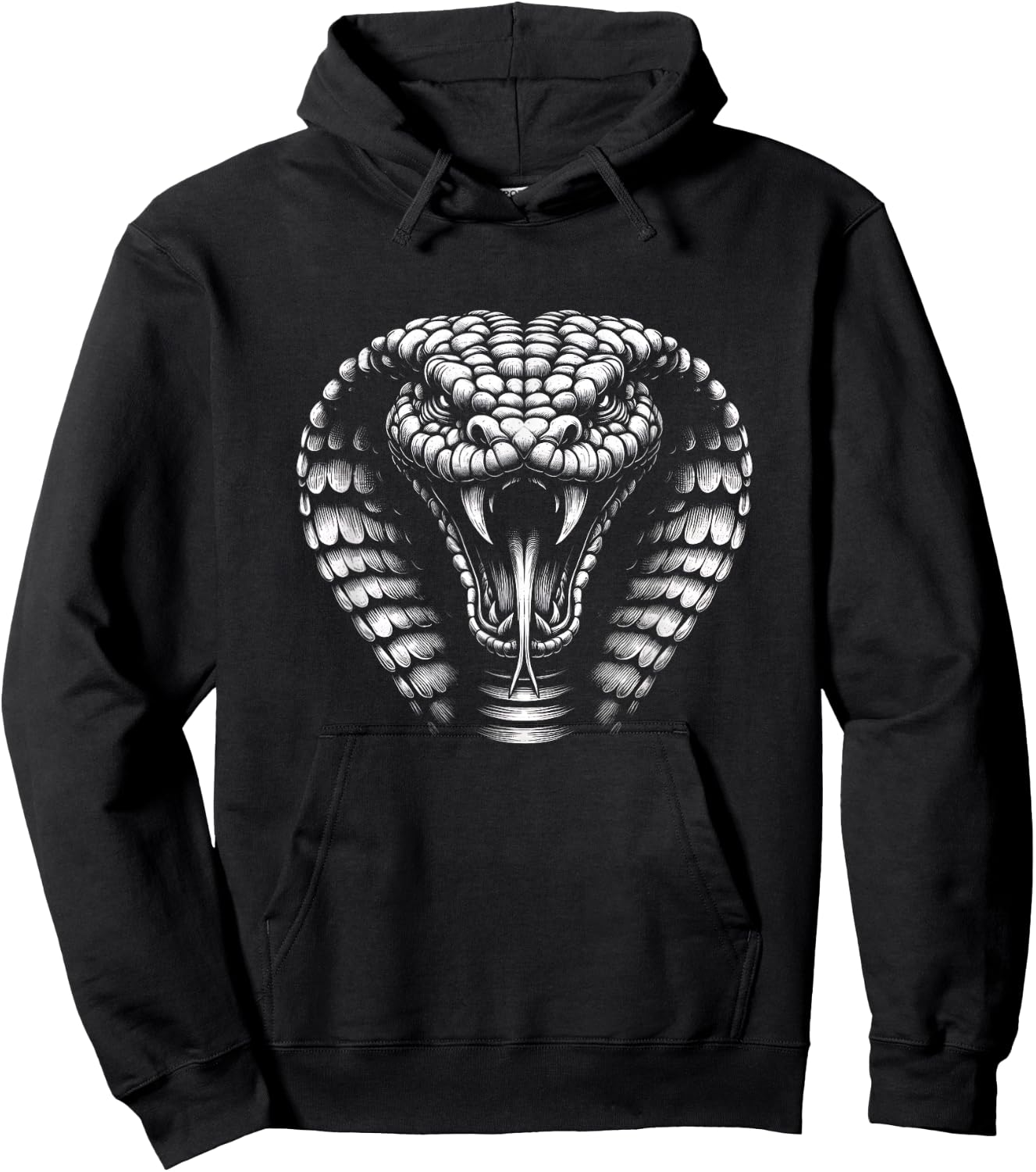 Cobra Snake Face Graphic Art Design Hoodie - Hoodie | Black