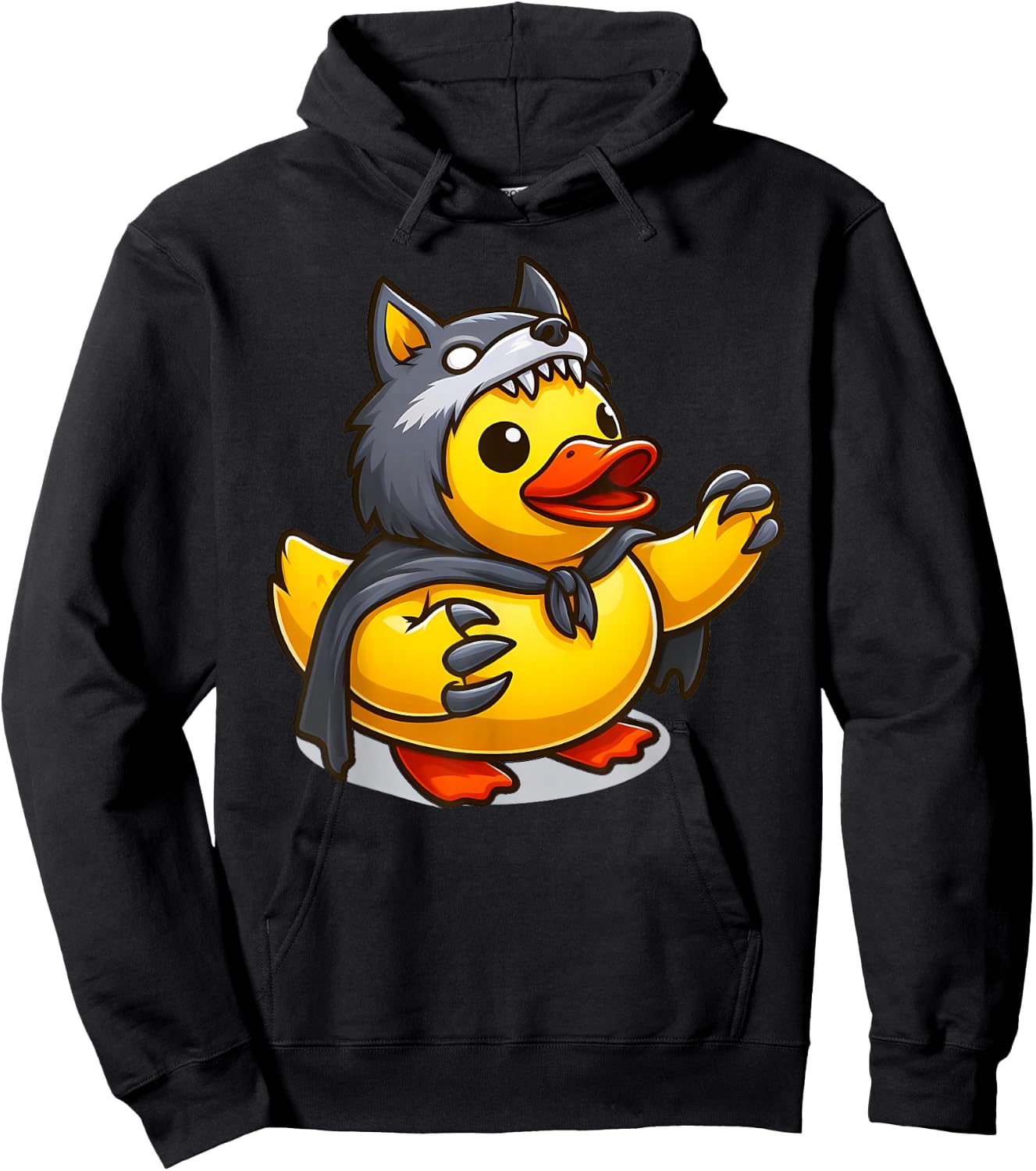 Werewolf Duck, Rubber Yellow Duck Hoodie - Hoodie | Black