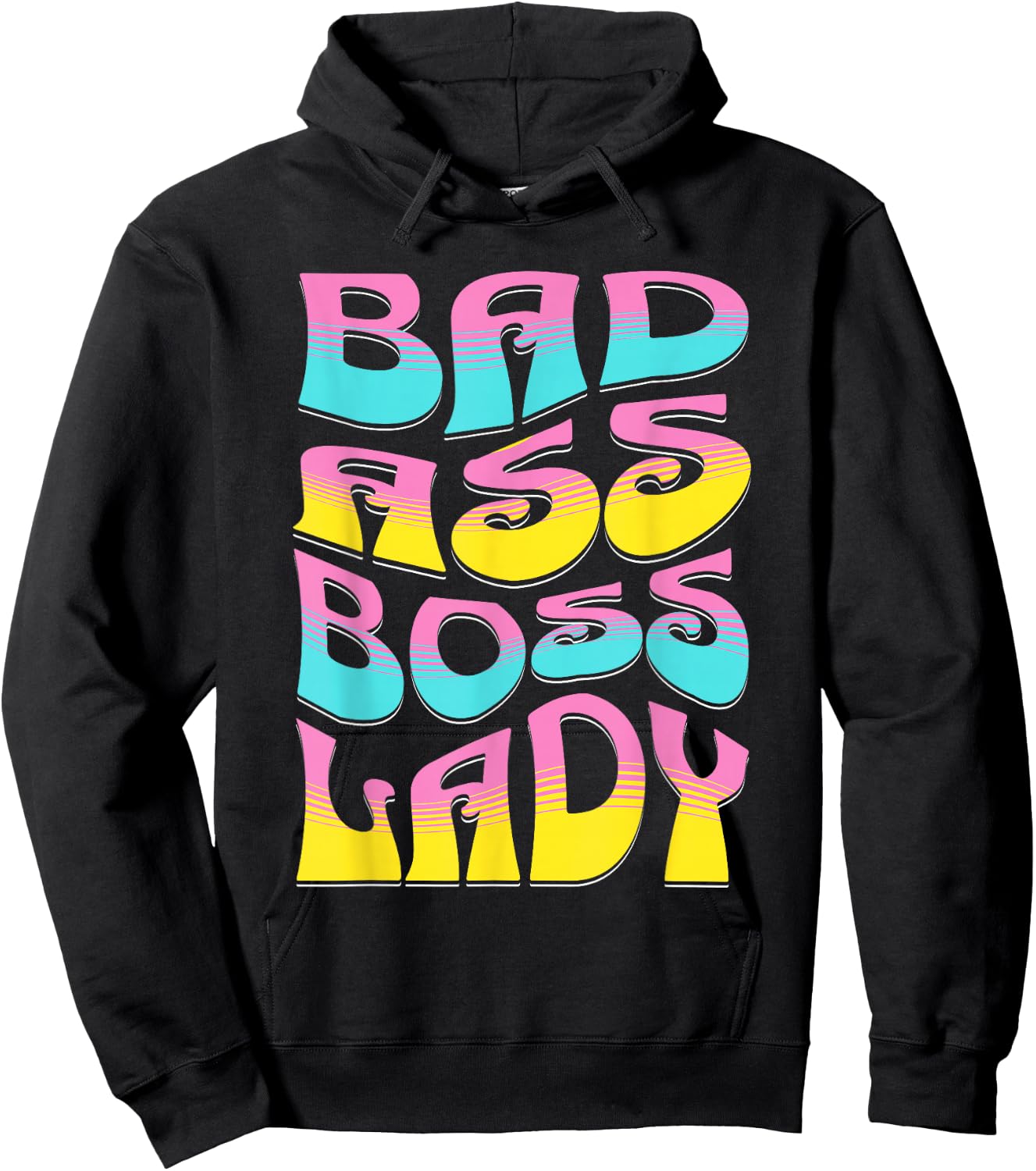 Bad Assed Women Gifts | Girl Boss Lady Gift Woman Positive Hoodie - Hoodie | Black
