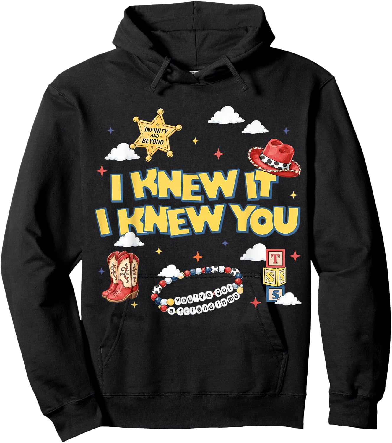T-Shirt Hoodie - Hoodie | Black