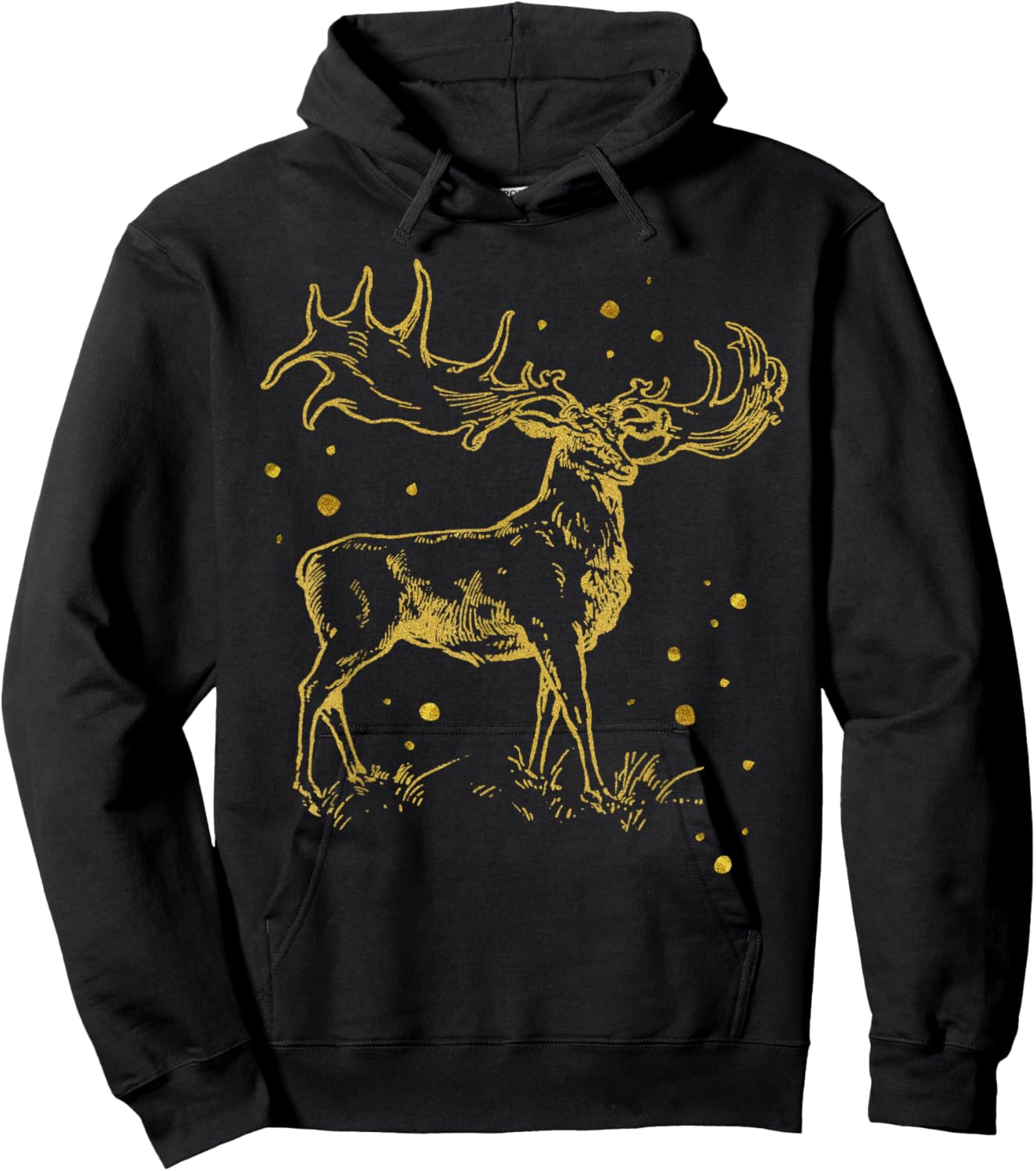 Vintage Cool Irish Elk Prehistoric Animal Scientific T Shirt Hoodie - Hoodie | Black