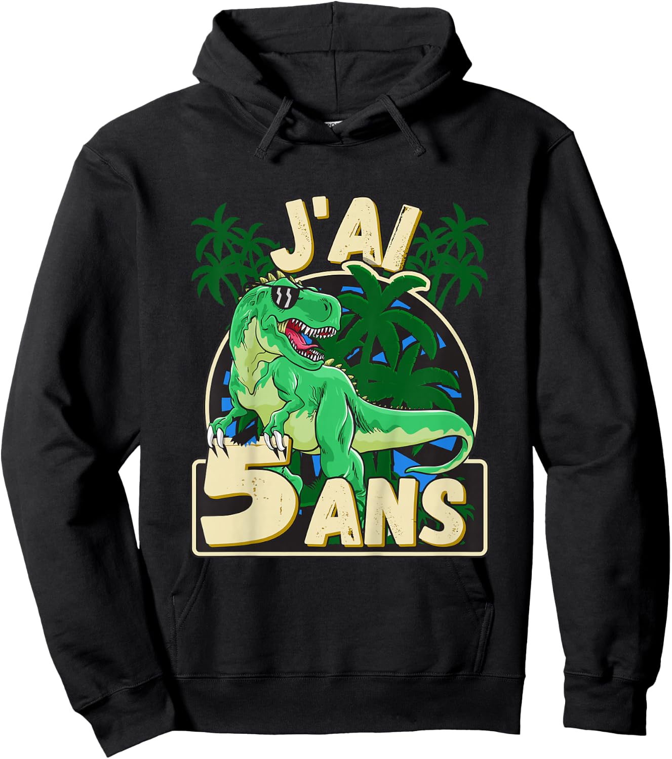 I Have 5 Years Dinosaur 5 Years Birthday Boy & Girl 5 Years Hoodie - Hoodie | Black