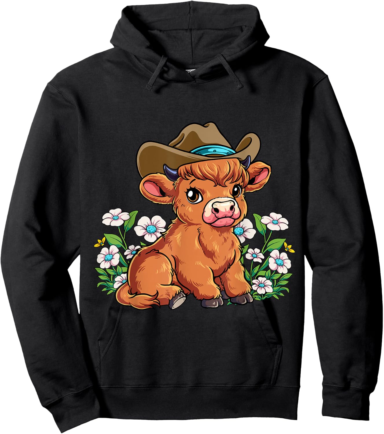 Highland Cow Hoodie - Hoodie | Black