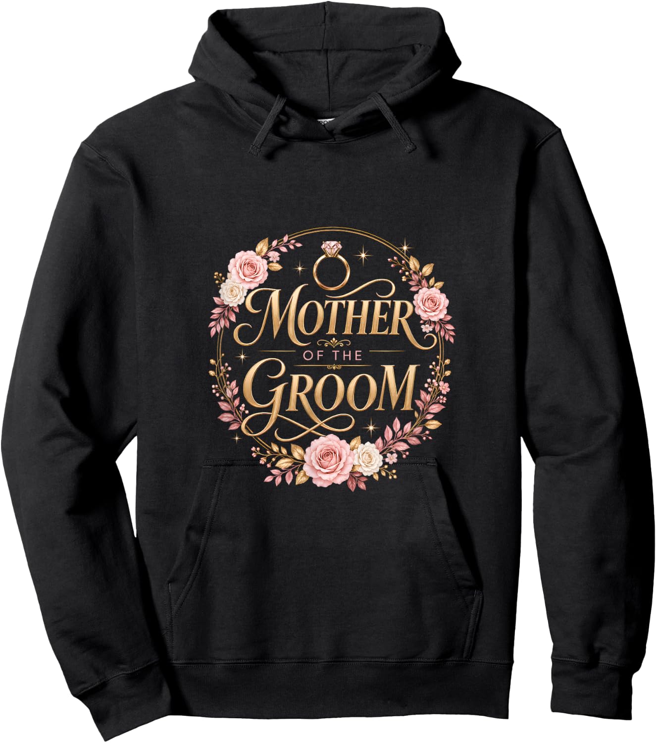 Mother of The Groom Bridal Shower Floral Hoodie - Hoodie | Black