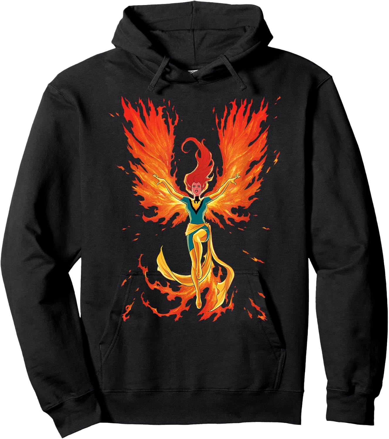 Marvel X-Men Jean Grey Phoenix Cosmic Flames Hoodie - Hoodie | Black