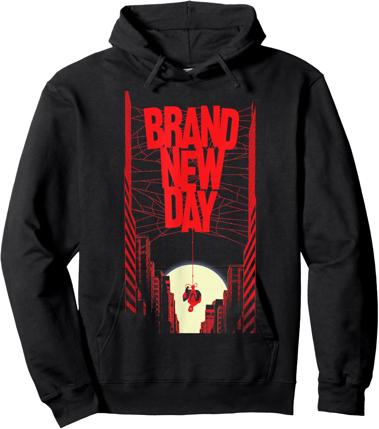 Marvel Studios Spider-Man: BND Movie 2026 City Web Title Hoodie - Hoodie | Black