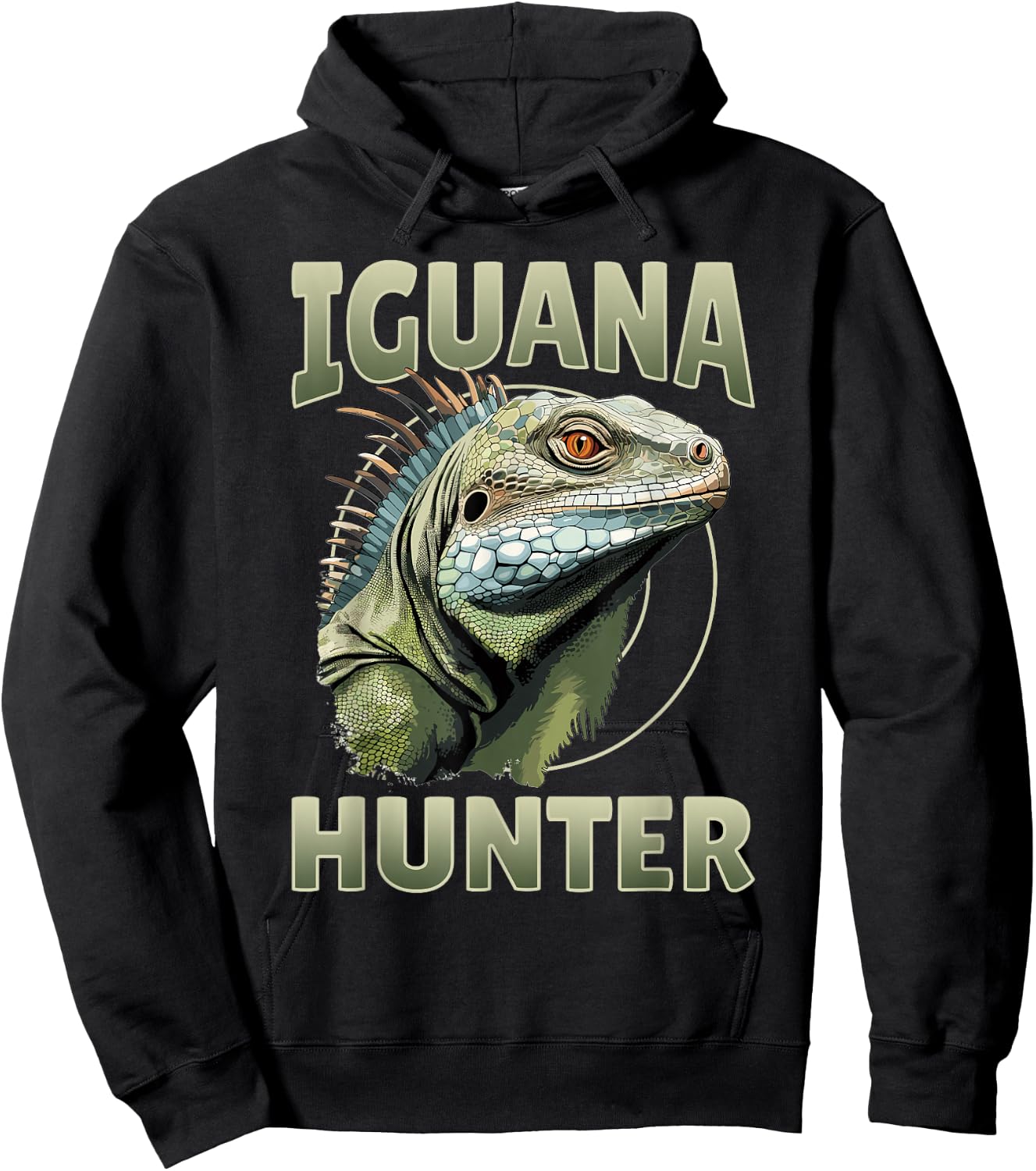 Iguana Reptile Lover Herpetology - Iguana Hunter Hoodie - Hoodie | Black