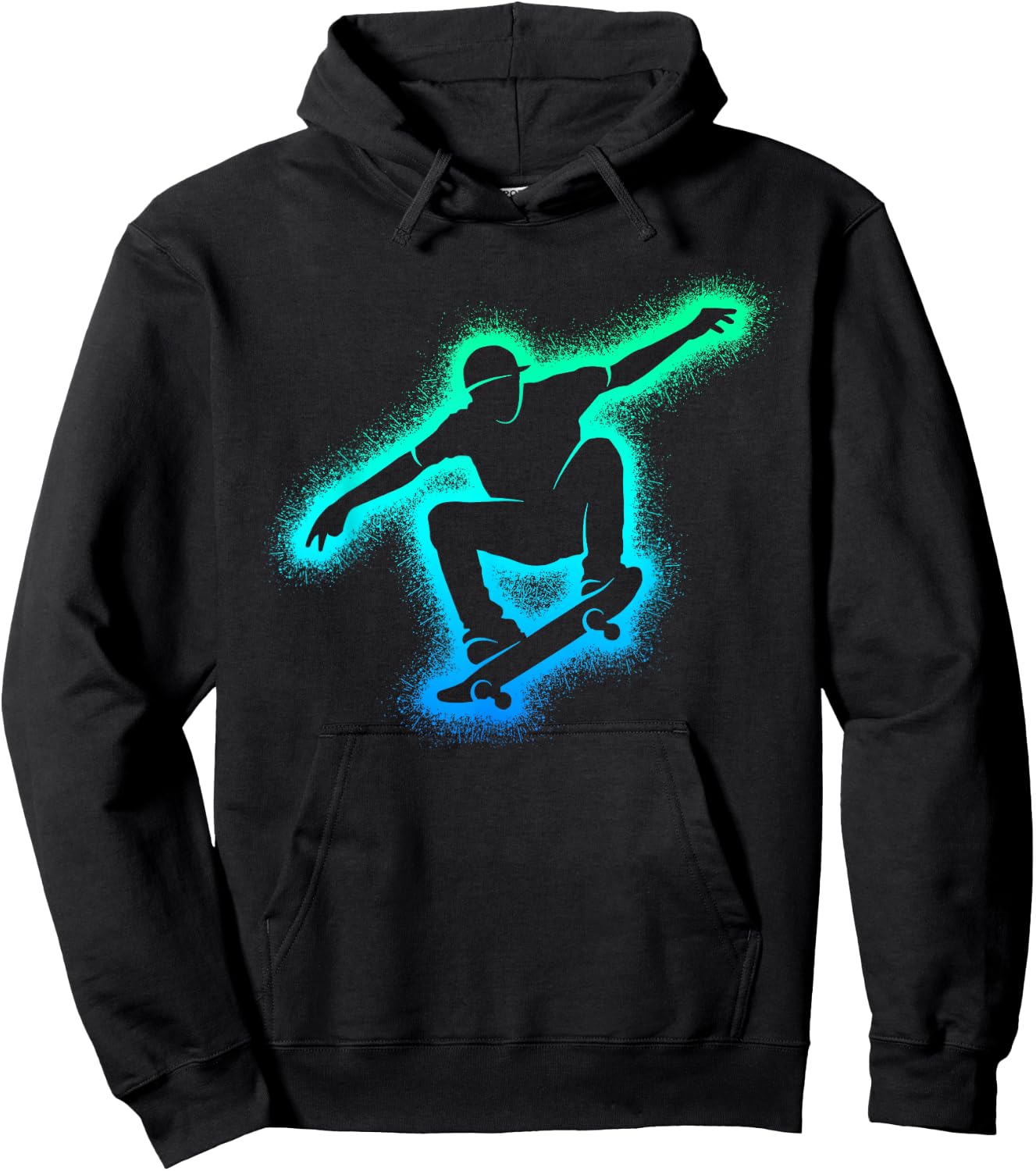 Skate Skateboarder Skater Child Man Boy Skateboard , Black, S Hoodie - Hoodie | Black