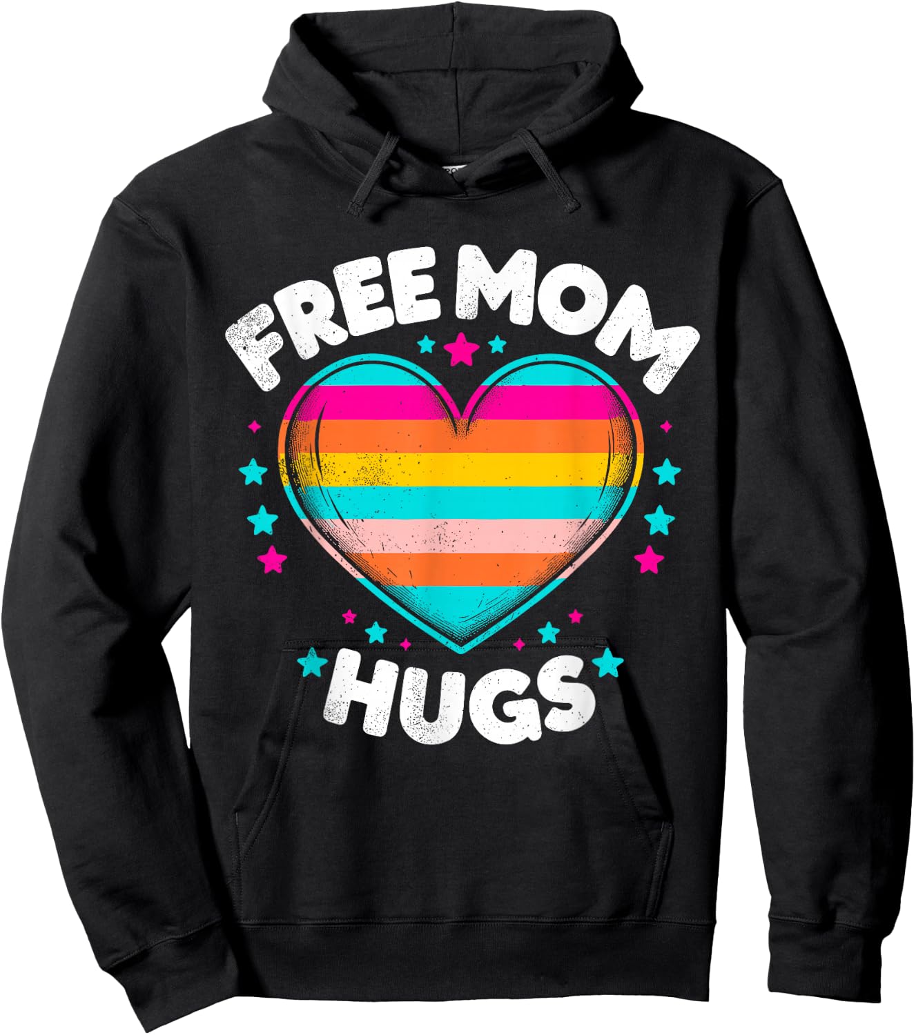 Free Mom Hugs LGBTQ Hoodie - Hoodie | Black