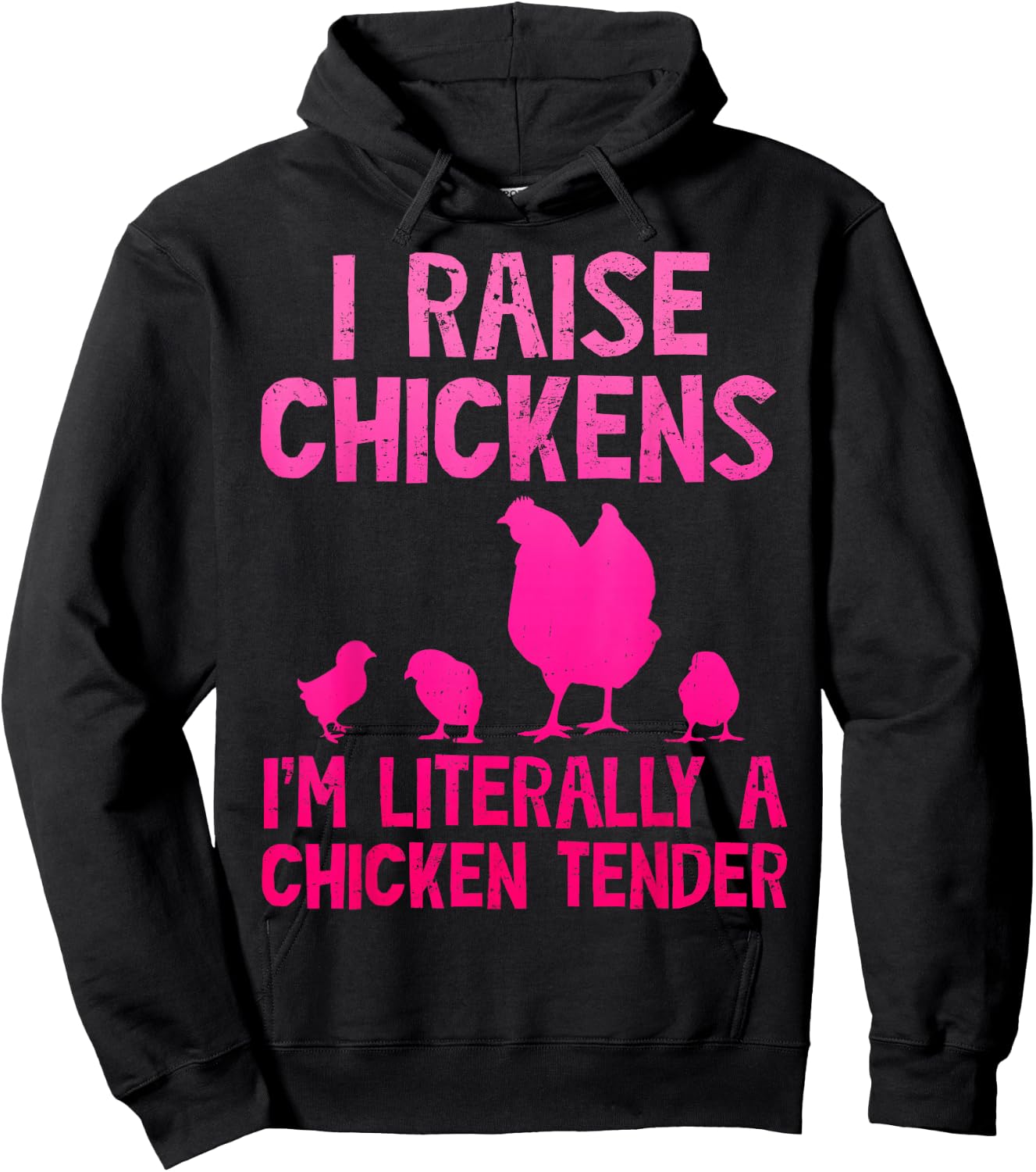 Cute I Raise Chickens Chicks Chicken Tender Farmer Hoodie - Hoodie | Black