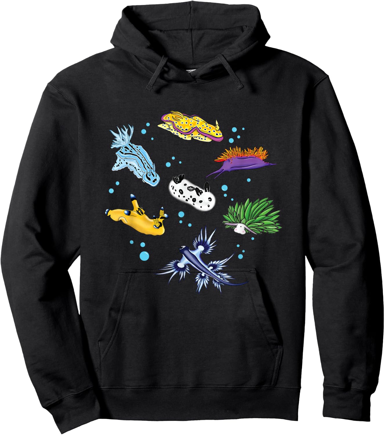 Nudibranch Sea Slug Ocean Scuba Diver Snorkeling Aquarium Hoodie - Hoodie | Black