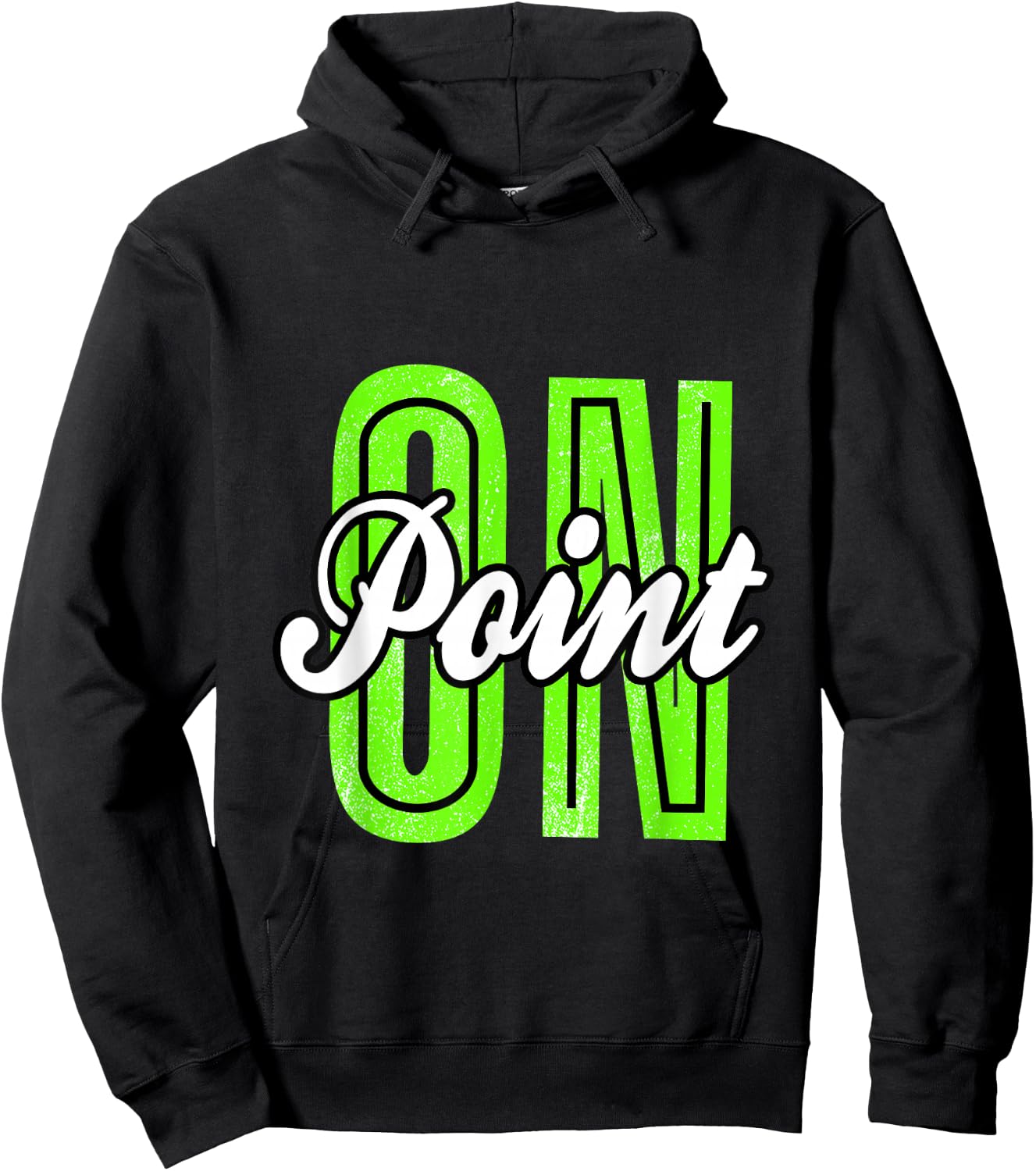 Green On-Point Green Color Graphic Hoodie - Hoodie | Black