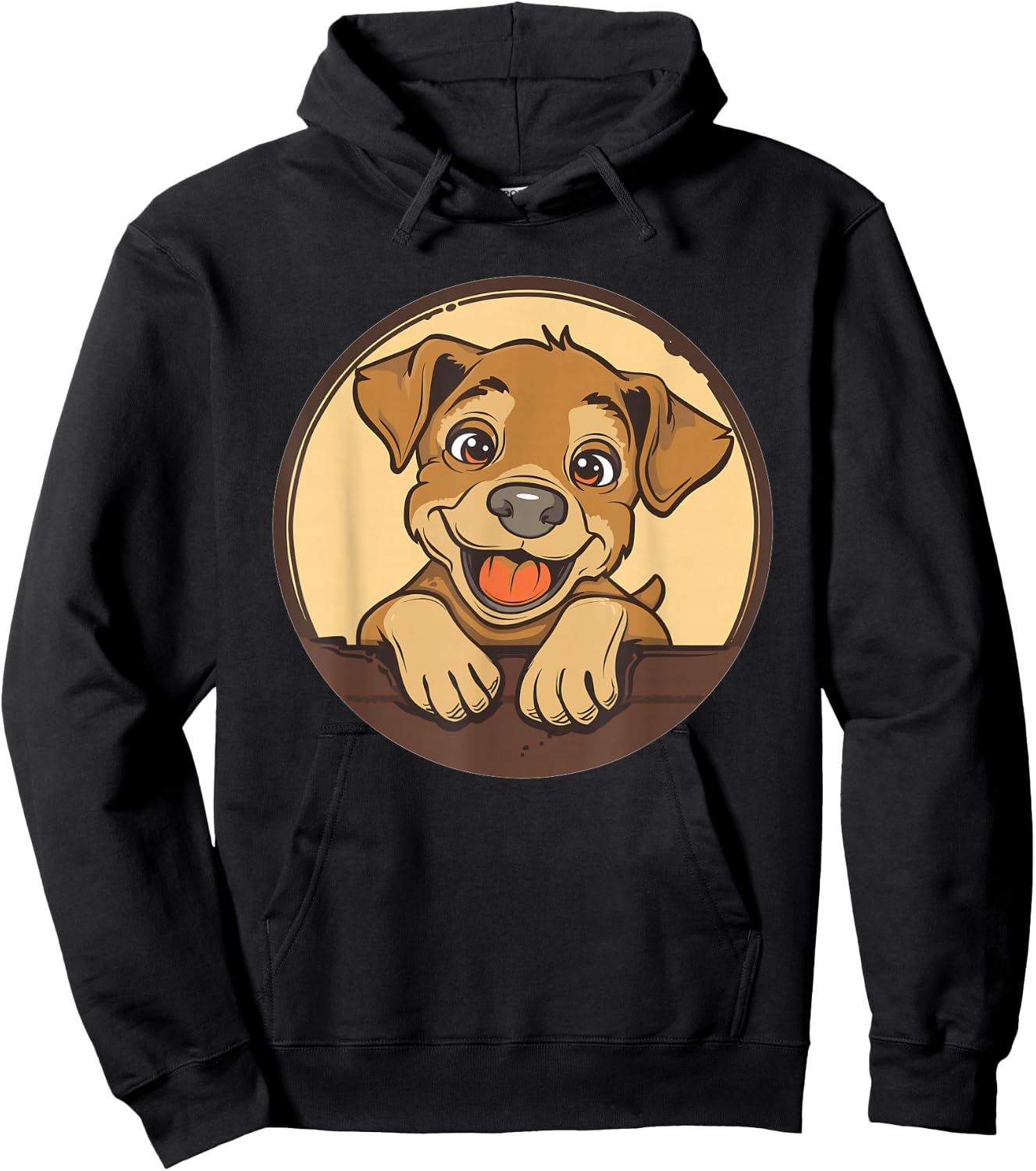 Cartoon Dog I Kids Dog Hoodie - Hoodie | Black